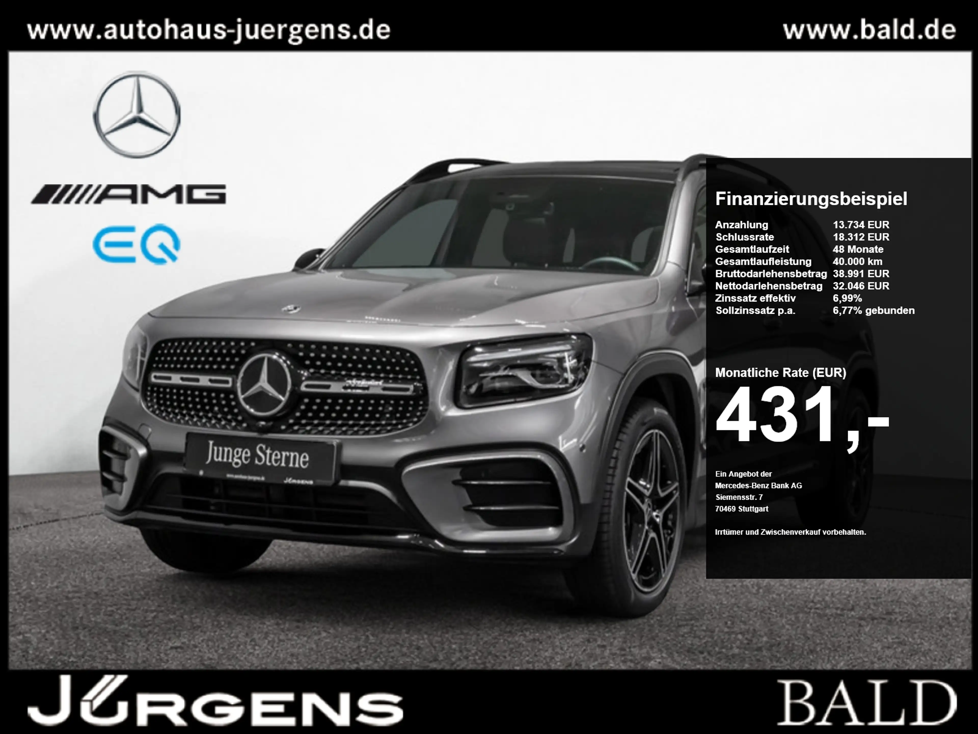 Mercedes-Benz GLB 250 4M AMG-Sport/Pano/Burm/AHK/Night/7Sitze