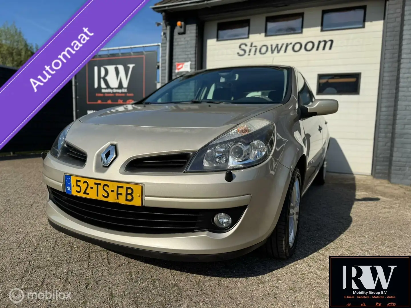 Renault Clio 1.6-16V Privilège Automaat, leder, airco Beige - 1