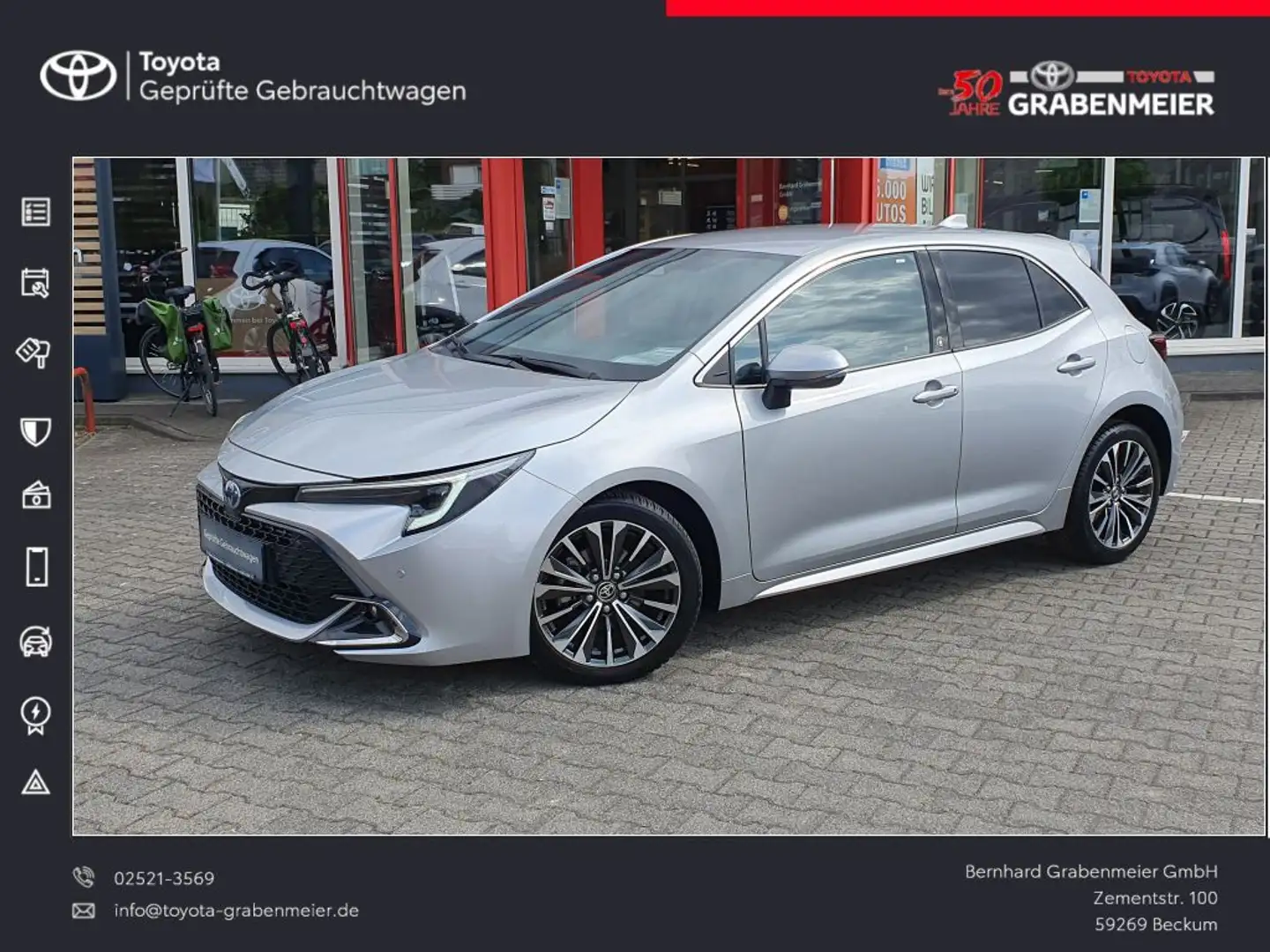 Toyota Corolla 1.8 Hybrid Team Deutschland Silber - 1