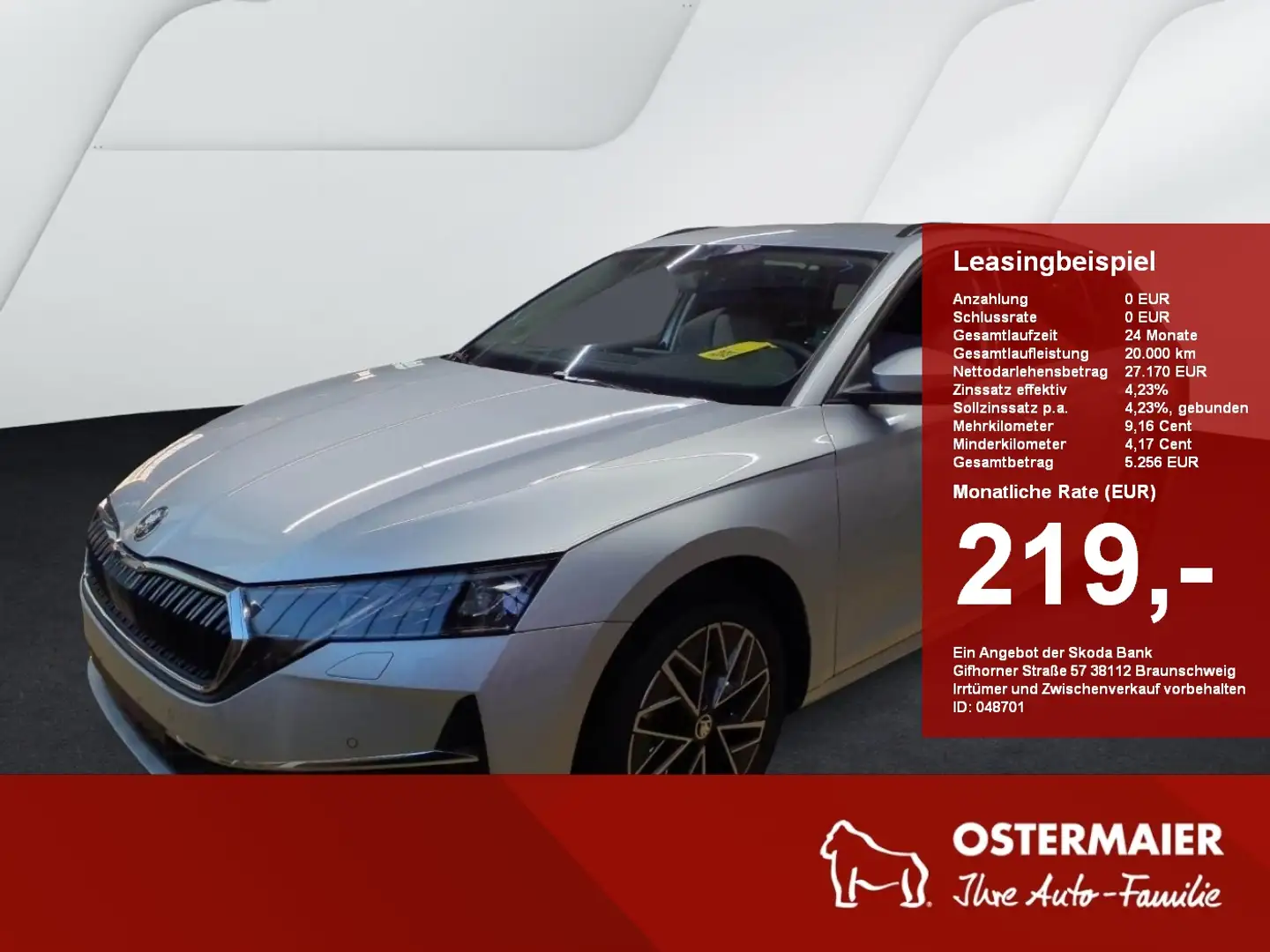 Skoda Octavia Combi SELECTION 1.5TSI 150PS LED.NAVI.SHZG.ACC.KAM Silber - 1