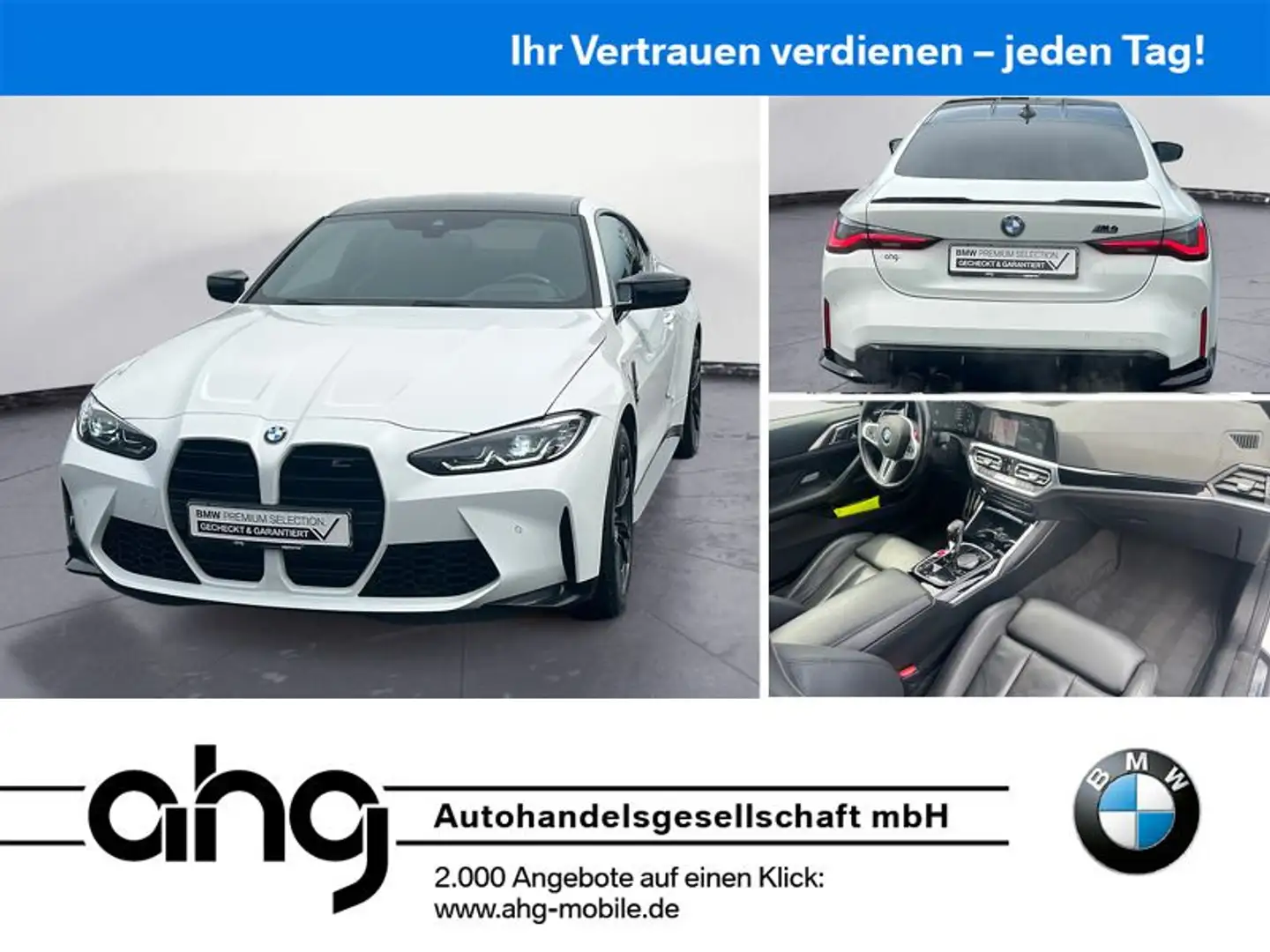 BMW M4 Competition Klimaaut. Head-Up Memory vorn PDC Weiß - 1