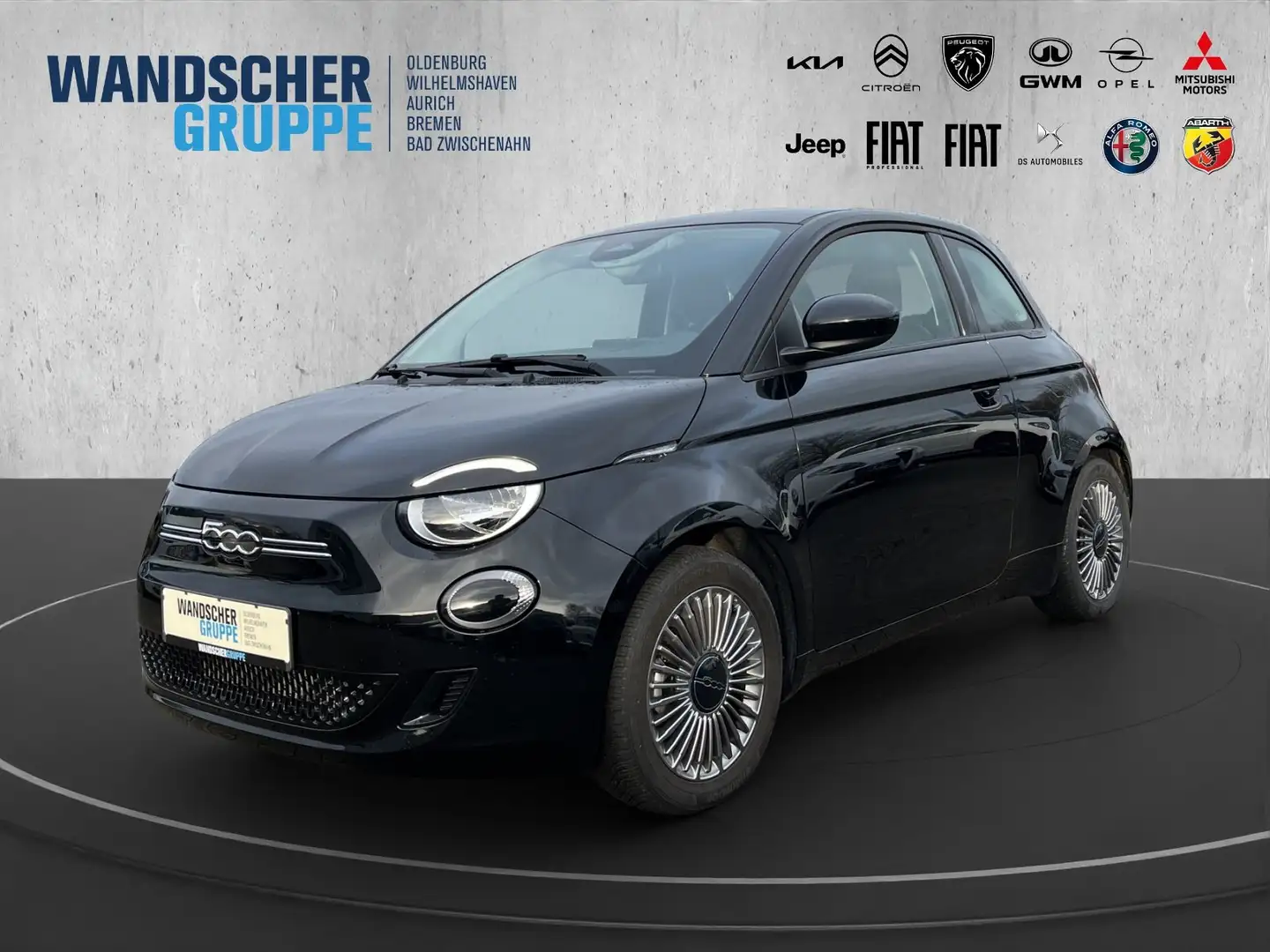 Fiat 500e MY23 Kam.+KeyLess+LM+PDC+SpurH+AUT+KlimaA Schwarz - 1