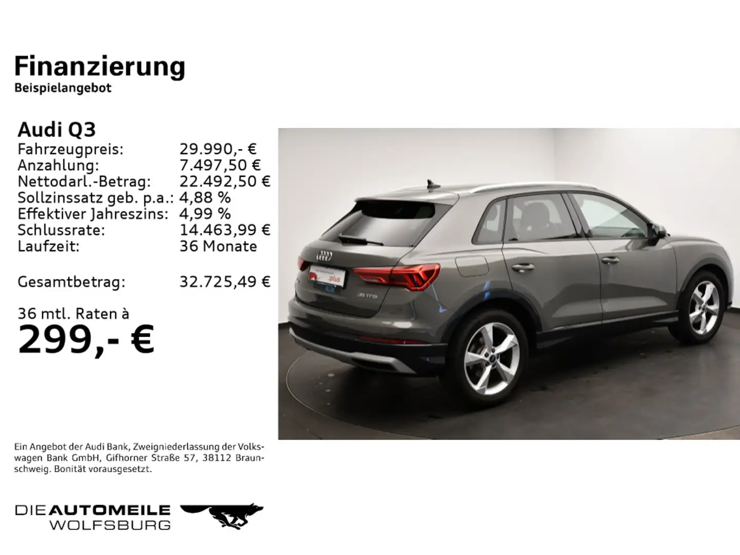 Audi Q3 35 TFSI S-tronic advanced LED/AHK Grau - 2