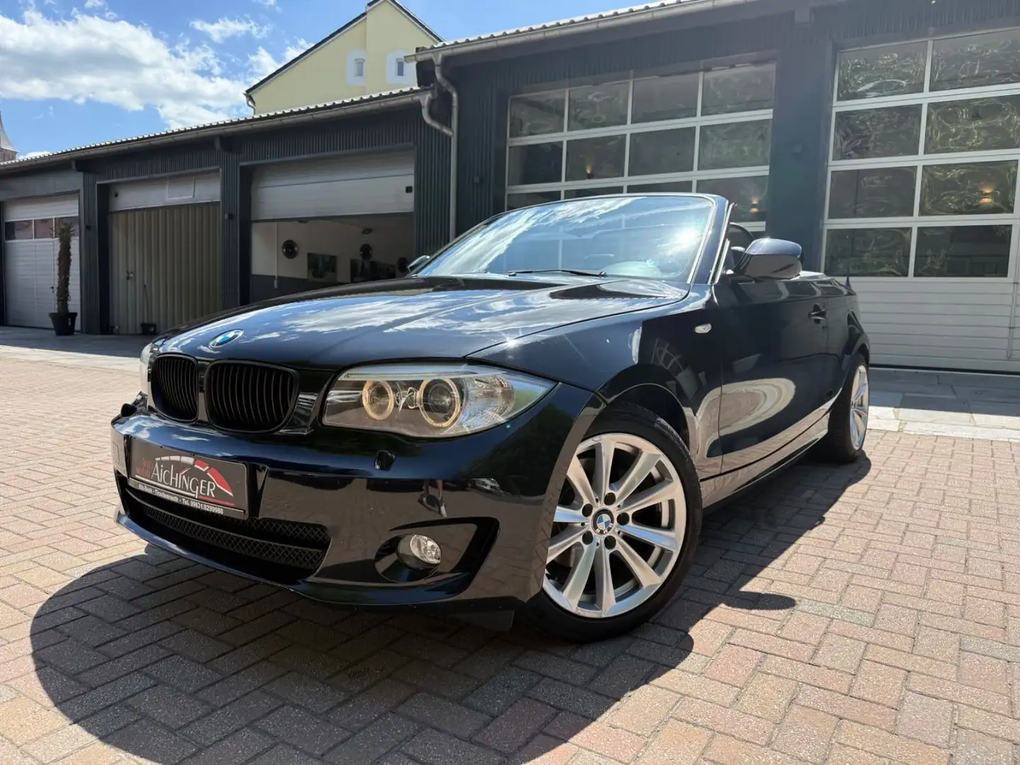 BMW 120 d Cabrio Bi-Xenon ZV Leder Euro 5 Siyah - 1