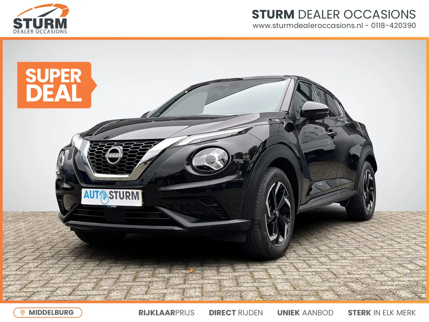 Nissan Juke 1.0 DIG-T N-Connecta | Apple Carplay/Android Auto Zwart - 1