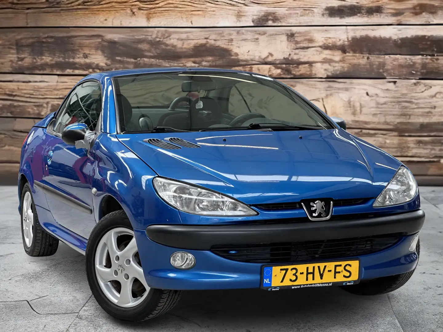 Peugeot 206 CC 1.6-16V | Let op de tekst | "zo mee" Blauw - 2