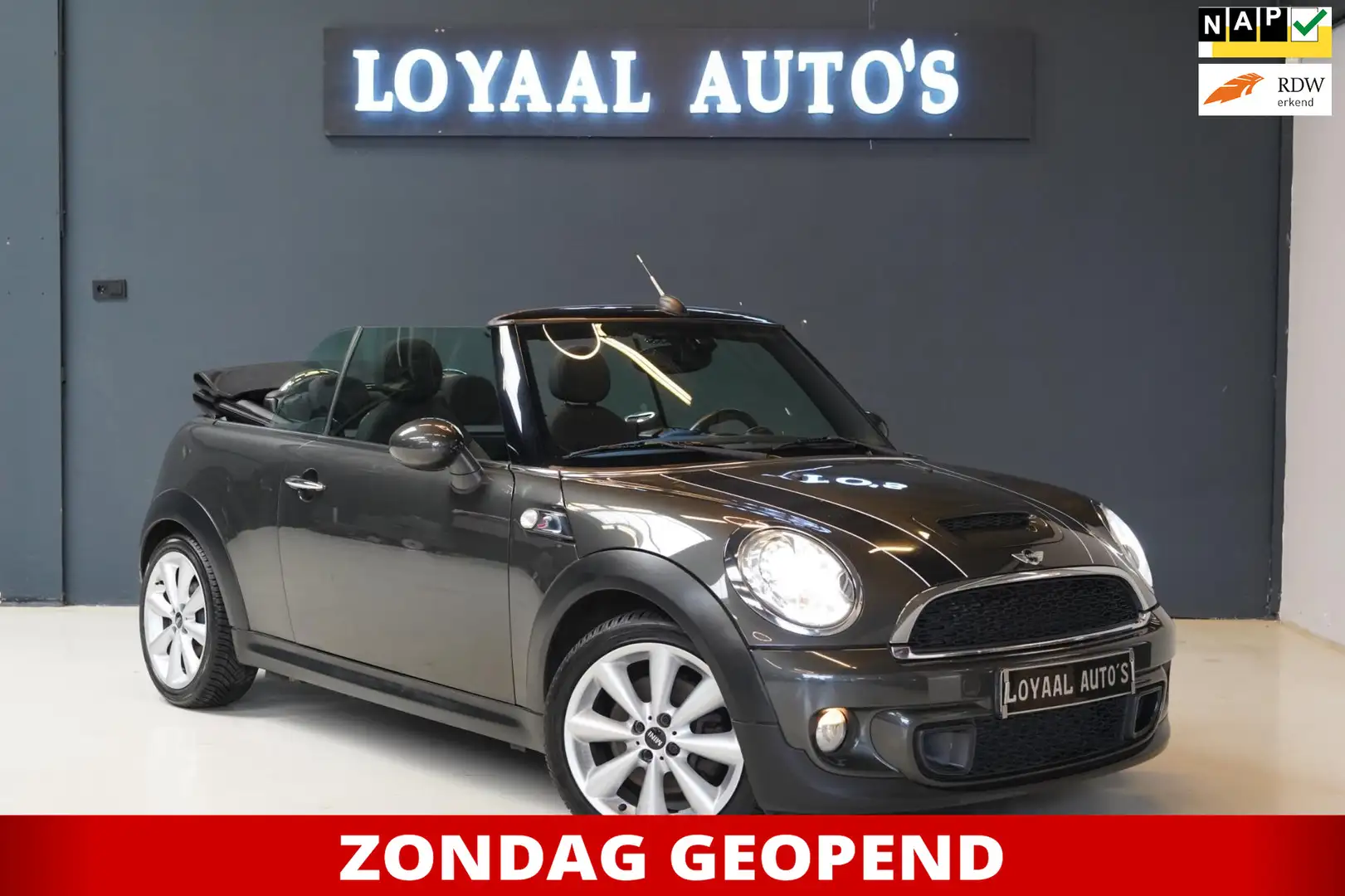 MINI Cooper S Cabrio Mini 1.6 Chili |CRUISE|AIRCO|XENON|ELEK.RAMEN|NAP| Gris - 1