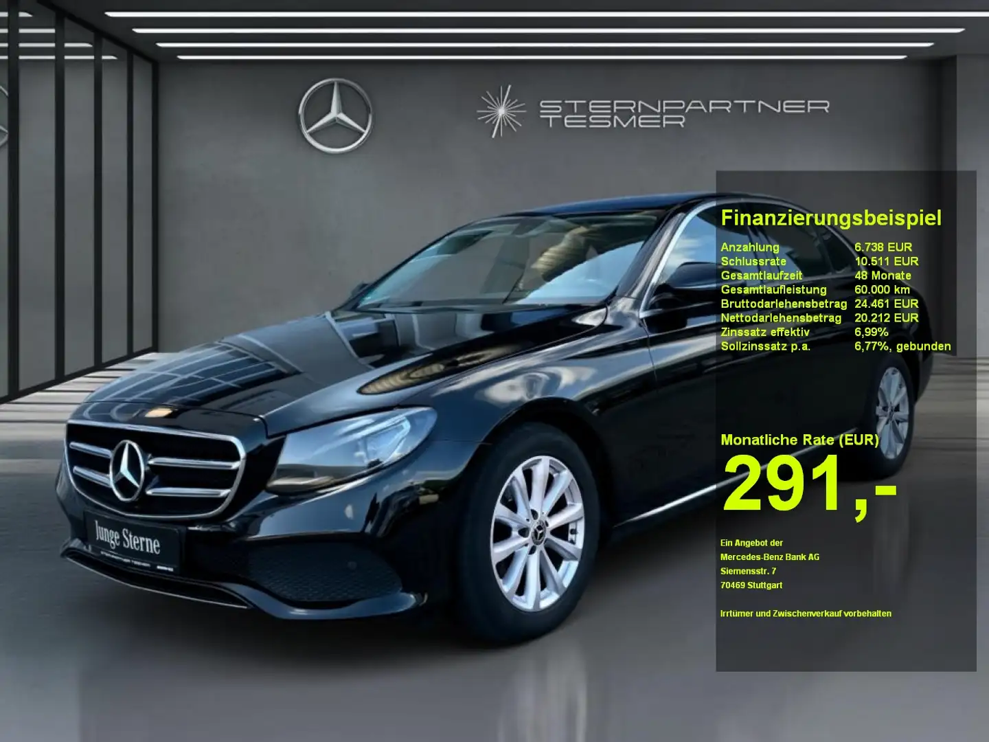 Mercedes-Benz E 200 d Avantgarde LED NAVI KAMERA TOTWINKEL Schwarz - 1