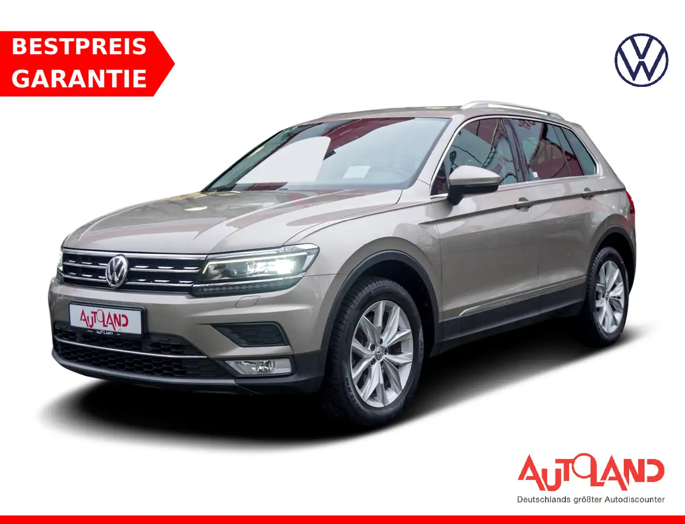 Volkswagen Tiguan 2.0 Highline 4Motion AHK Standheizung LED Bej - 1