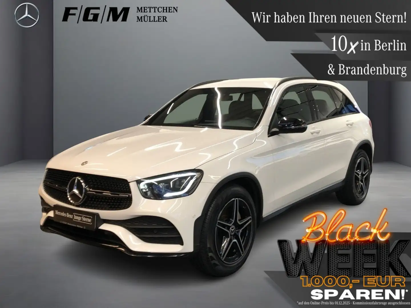 Mercedes-Benz GLC 200 4Matic AMG Line TWA|AHK|Night|Sitzhz Bianco - 1