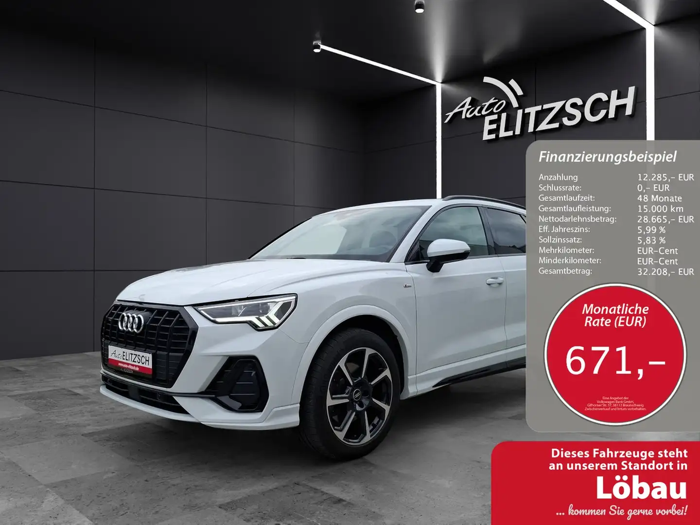 Audi Q3 40 TDI quattro S-line S-tronic LED AHK Navi AVC... Weiß - 1