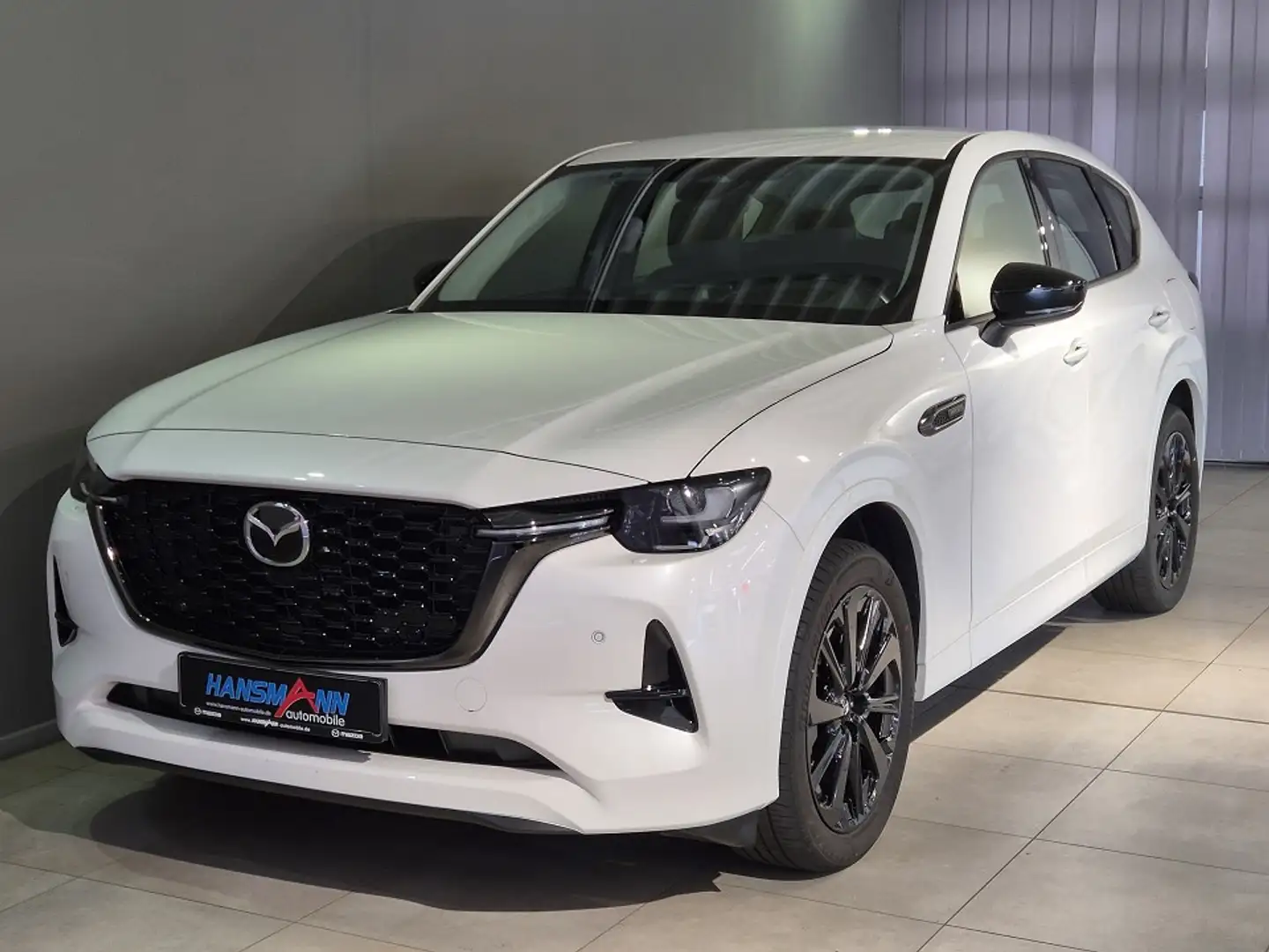 Mazda CX-60 PHEV Homura 327PS/AT/AWD/Leder/Navi/Head-Up/AHK Blanc - 1