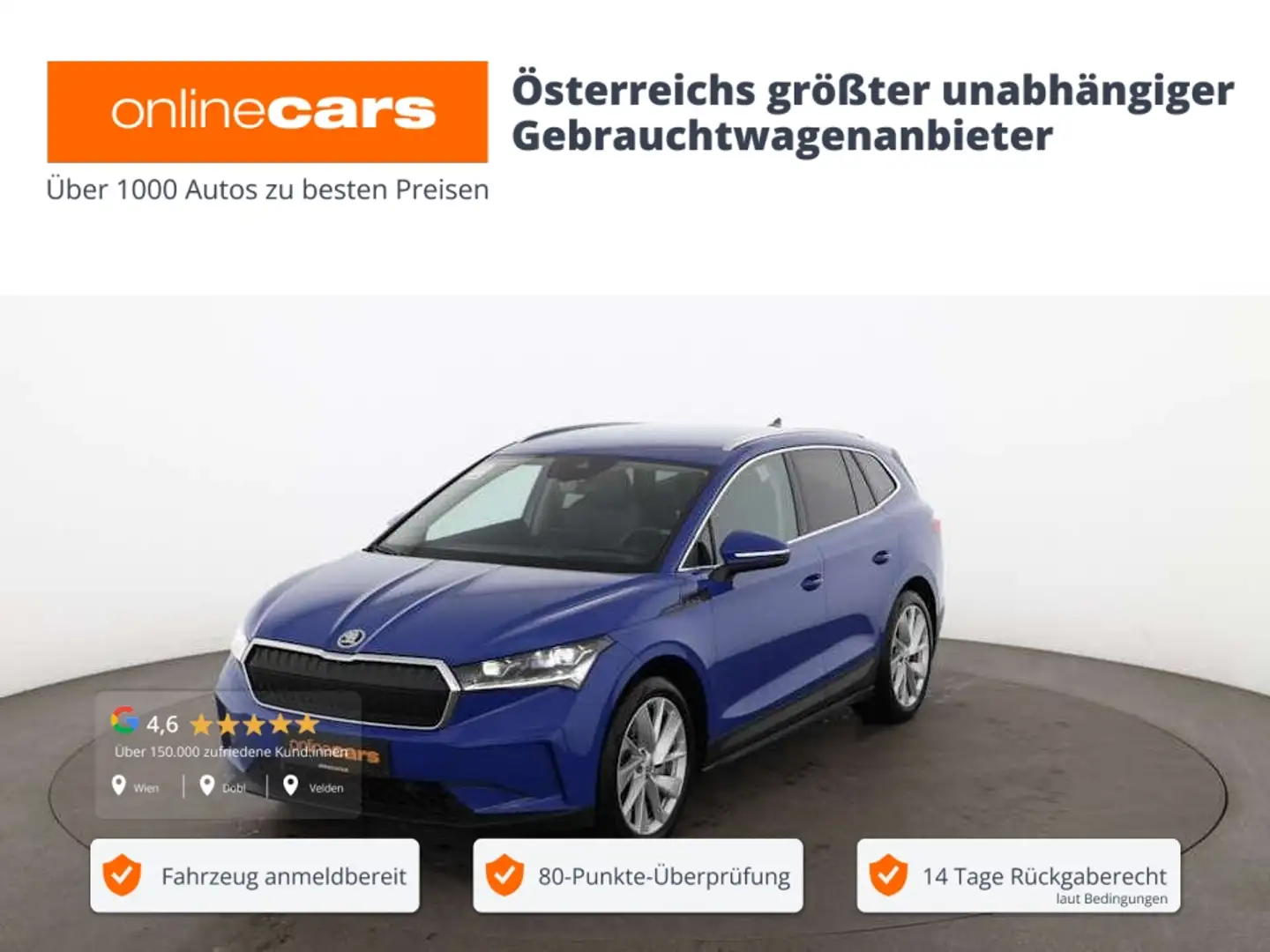 Skoda Enyaq 80 Loft 82kWh Aut MATRIX 360-CAM HEAD-UP Blau - 1