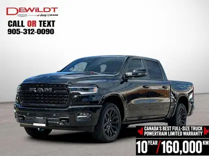 Black 2026 RAM 1500 Pickup Truck Four-Wheel Drive 8-Speed Automatic