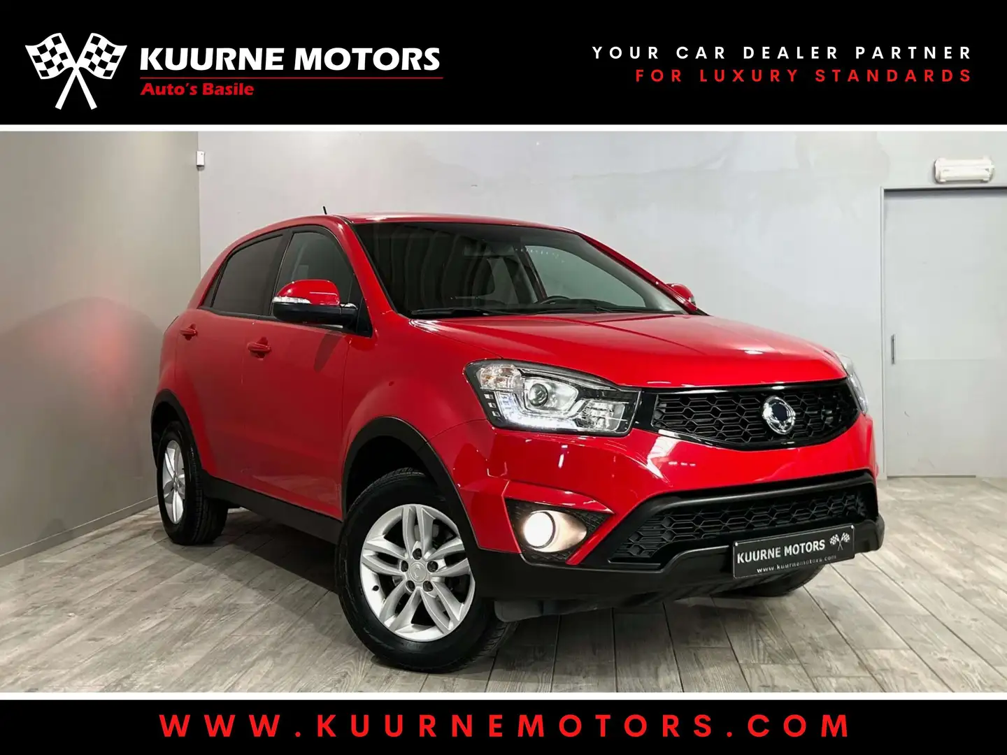 SsangYong Korando 2.0i 2WD Alu16\/Airco/Cruise/Pdc/Bt *1j garantie* Rouge - 1