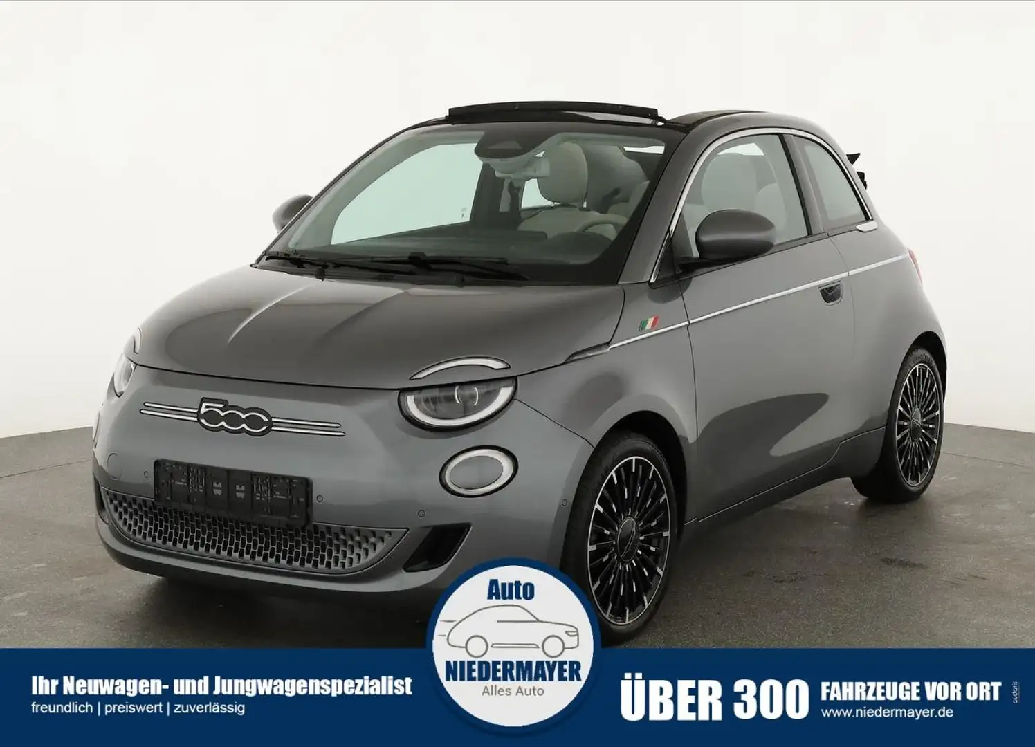 Fiat 500 e Cabrio La Prima 43kWh, Leder, Navi, Kamera, LED Gris - 1