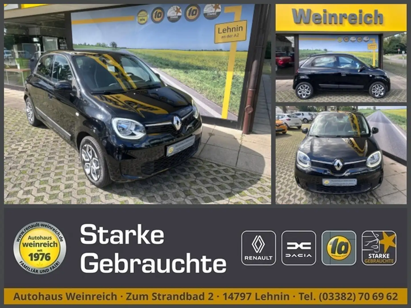 Renault Twingo mit Klima & Sitzheizung Klima Einparkhilfe Schwarz - 1
