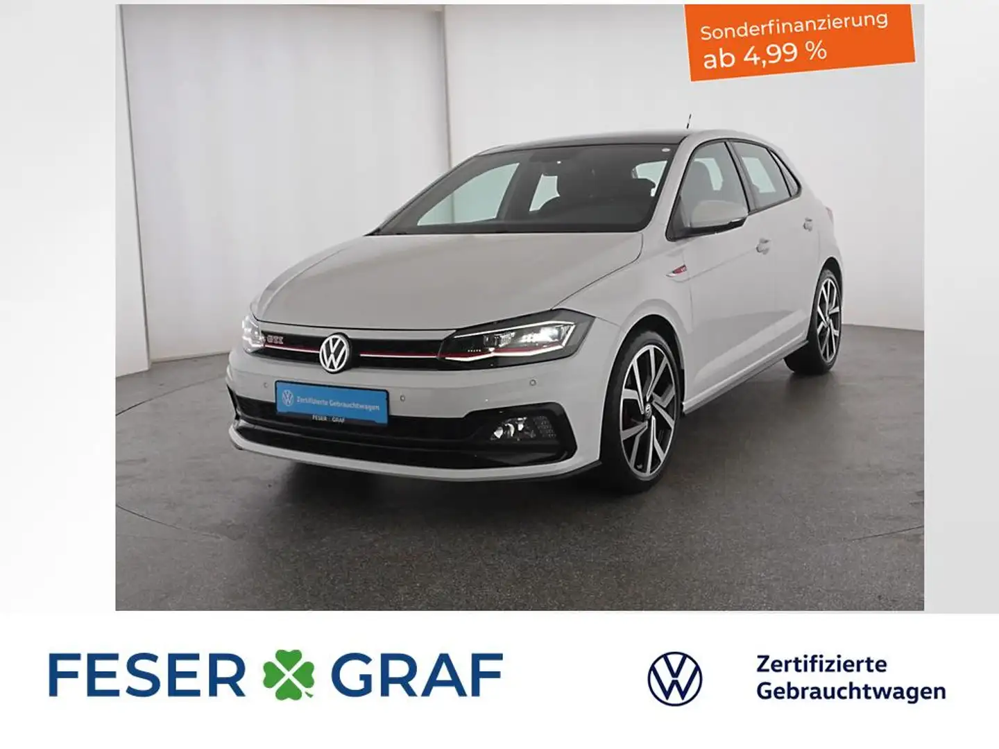 Volkswagen Polo GTI 2.0TSI DSG ACC LED Rückfahrkamera Panorama Weiß - 1