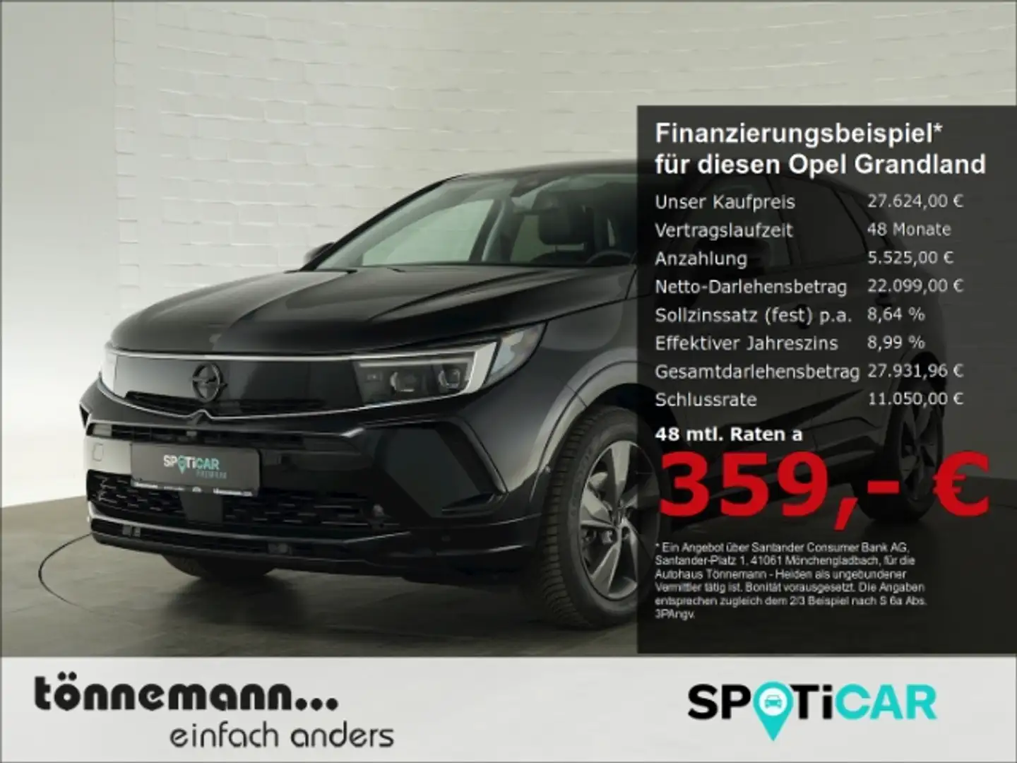 Opel Grandland GS CDTI AT+LED+NAVI+360 GRAD KAMERA+SITZ-/LENKRADH Schwarz - 1