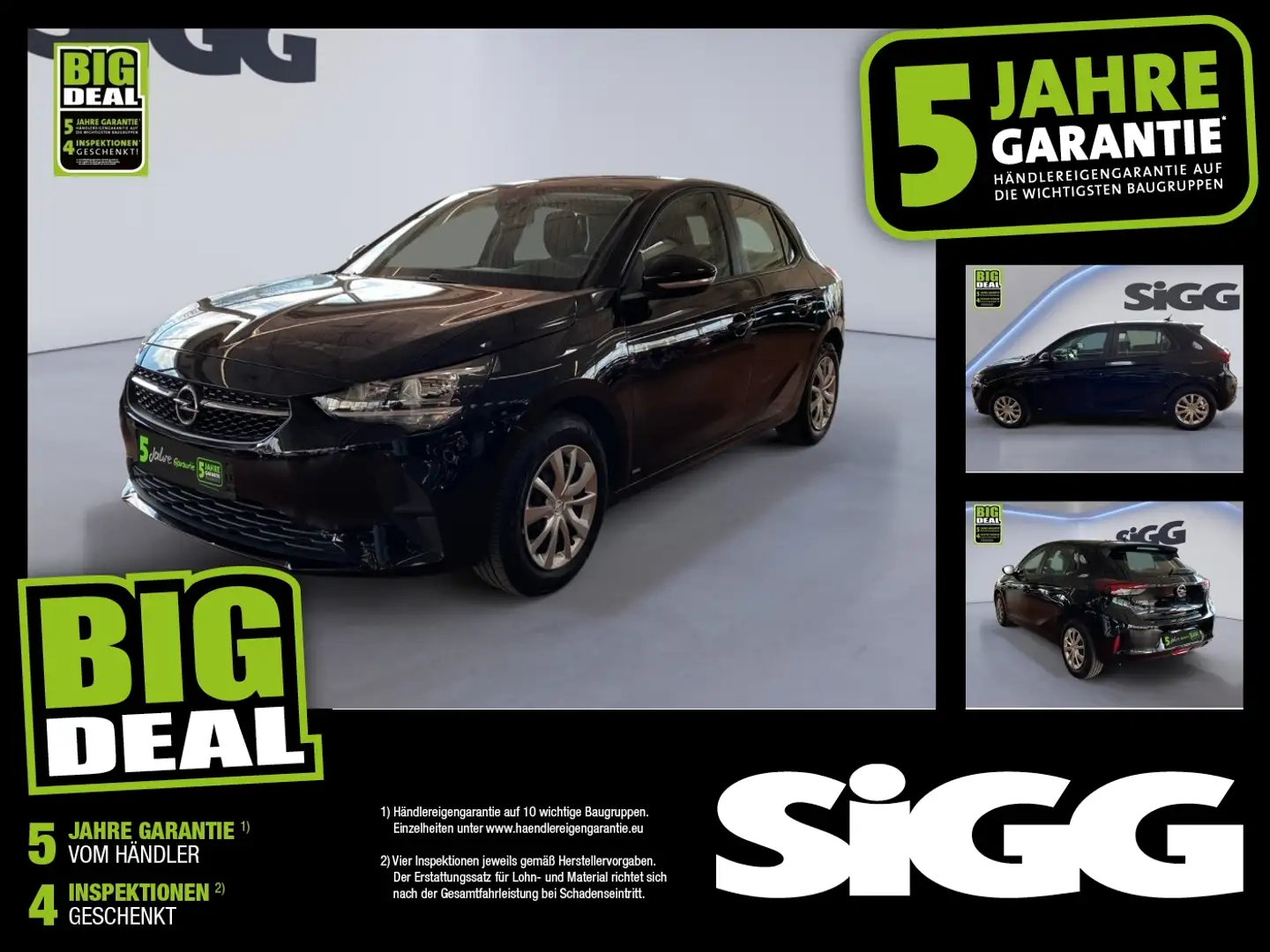 Opel Corsa F 1.2 Edition Klimaanlage Spurhalte Schwarz - 1