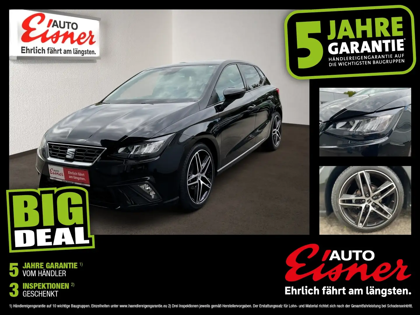 SEAT Ibiza 1.0 ECO TSI FR AUSTRIA Zwart - 1