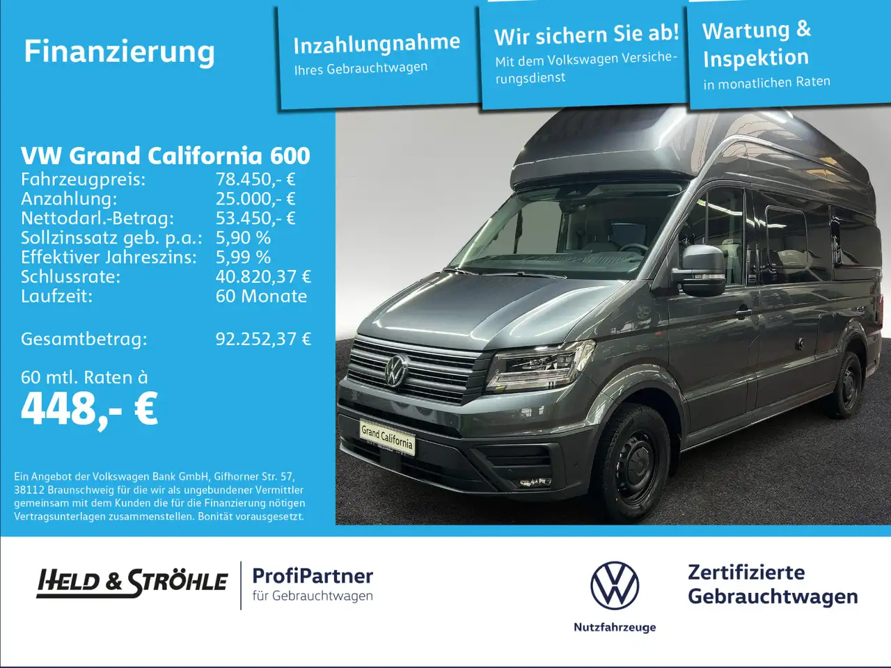 Volkswagen Grand California DIESELHEIZUNG HOCHBETT LED