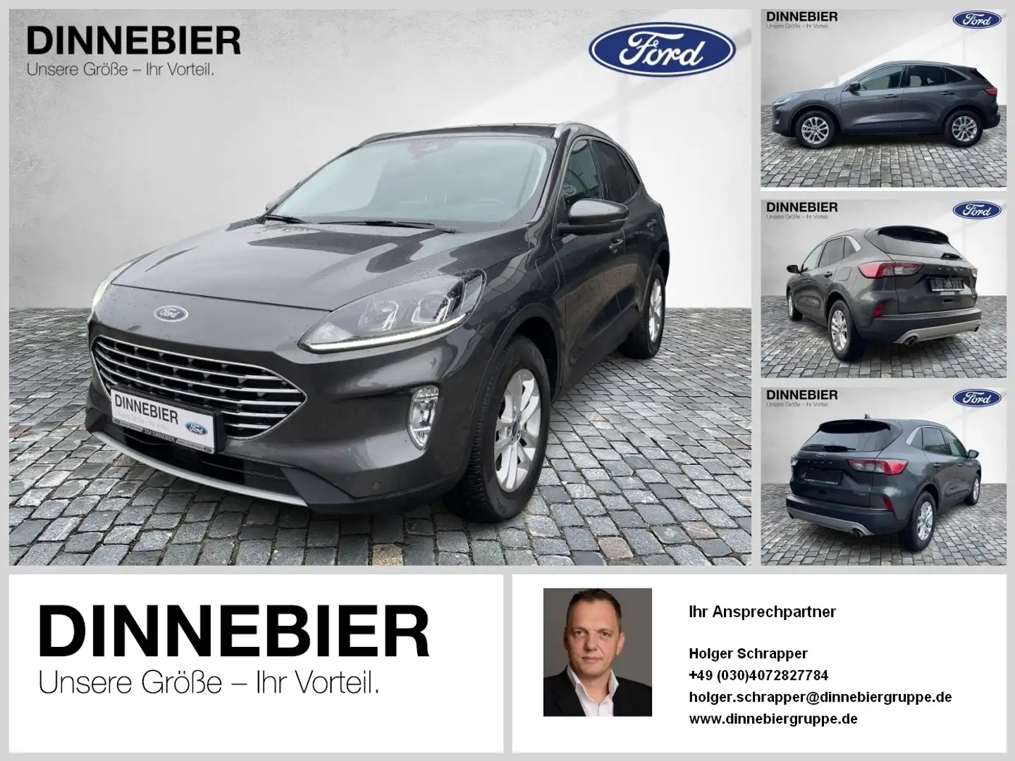 Ford Kuga TITANIUM+DashCam+Navi+PDC+WinterPkt+DynL Grijs - 1