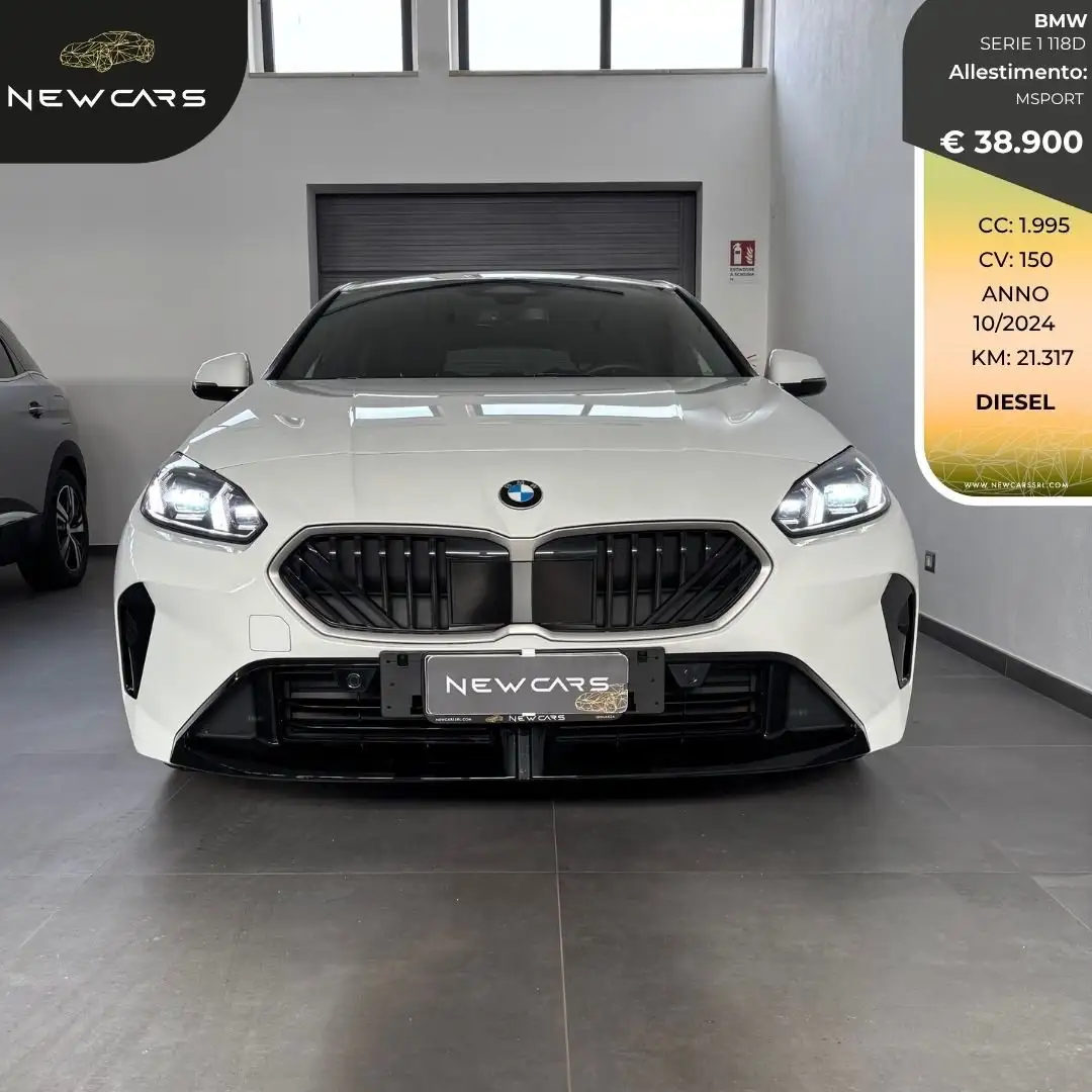 BMW 118 118d MSport auto Bianco - 1
