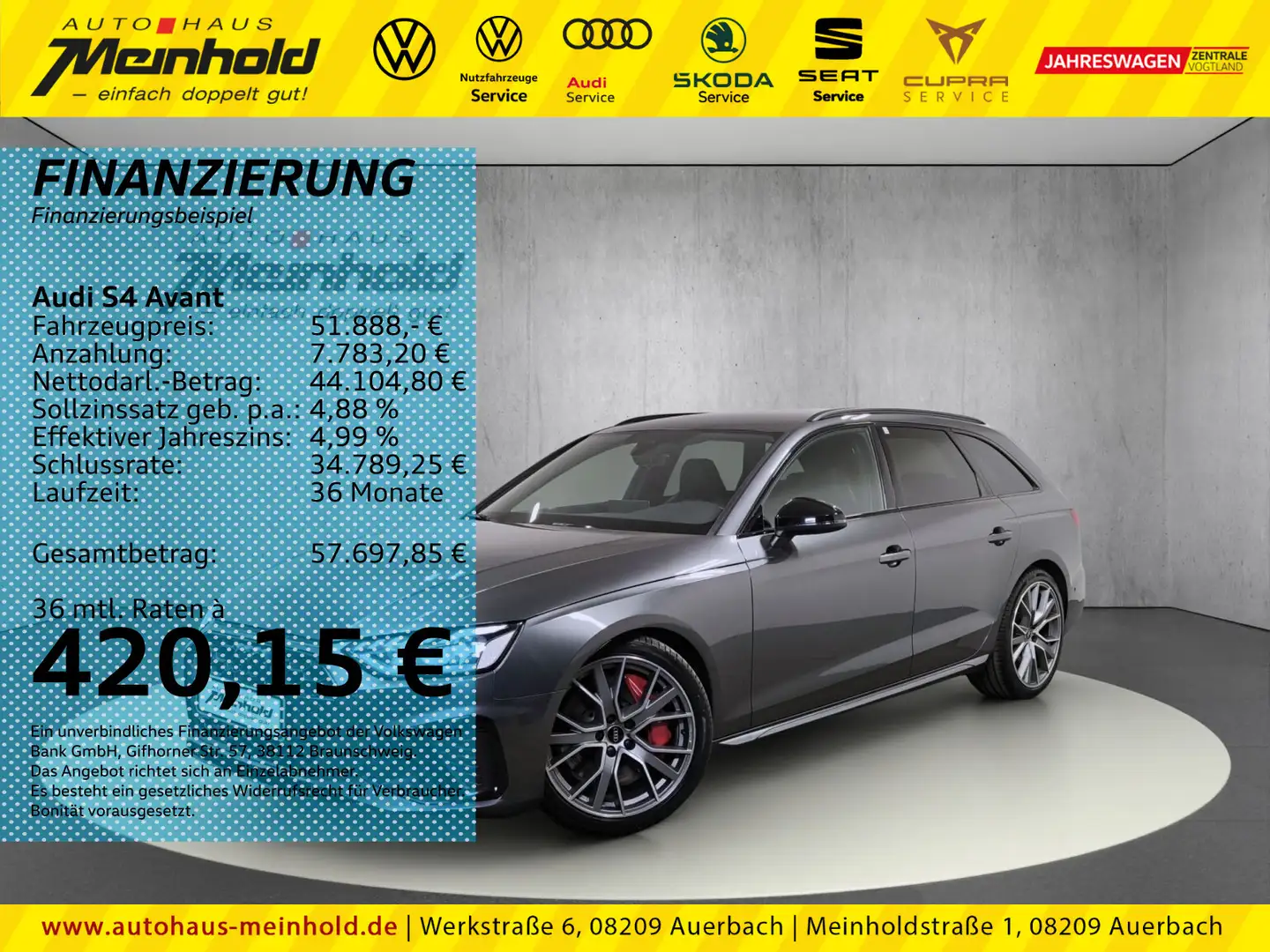 Audi S4 3.0 TDI quattro tiptronic, Standh., 19" Gris - 1