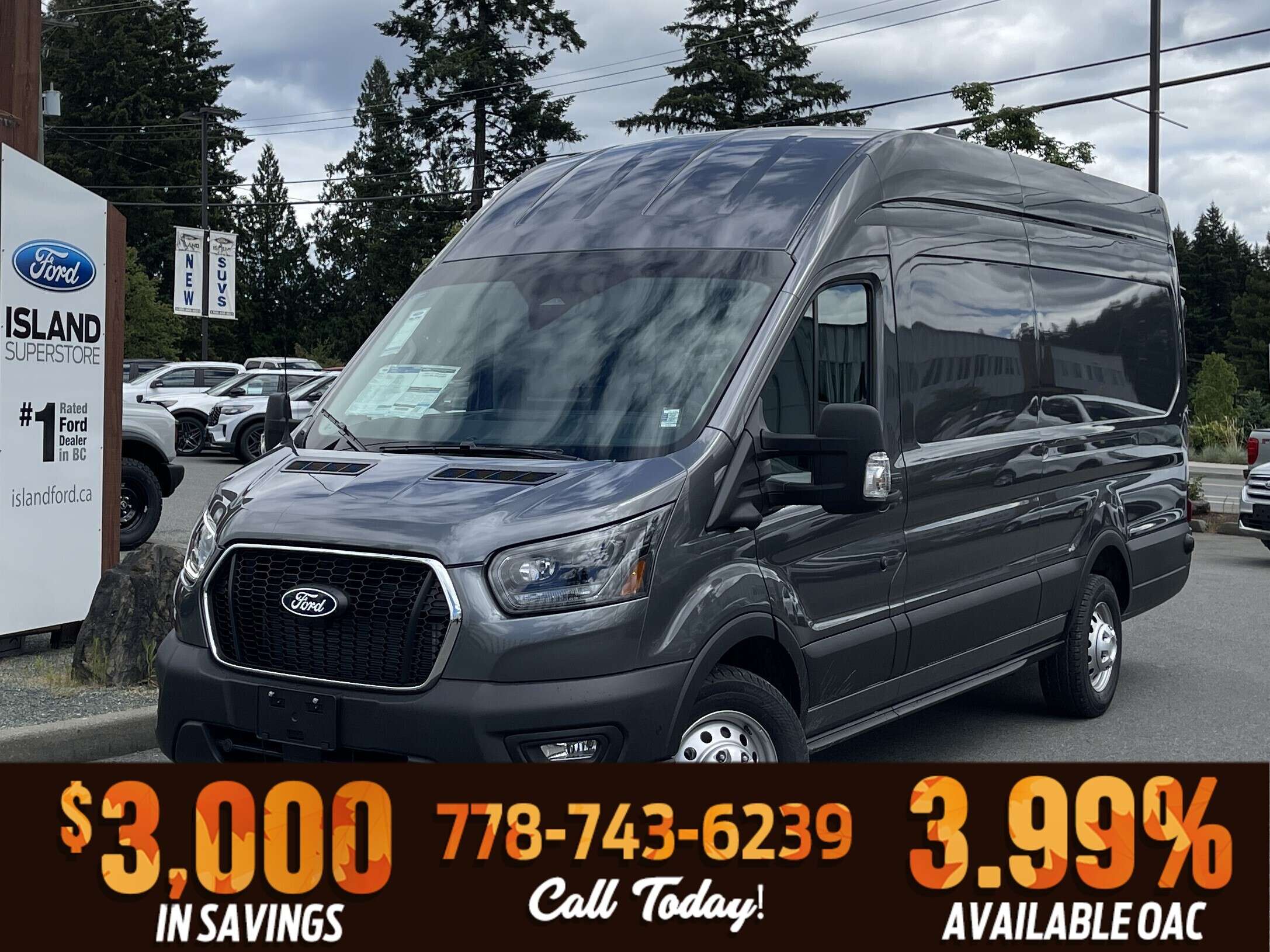 Gray 2026 Ford Transit Cargo Van  Automatic