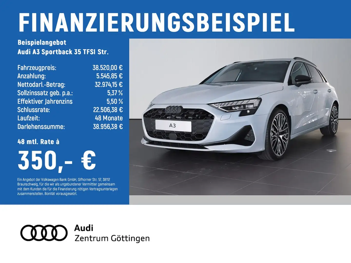 Audi A3 Sportback 35 TFSI Str. advanced AHK+LED+OPTIK Gris - 2