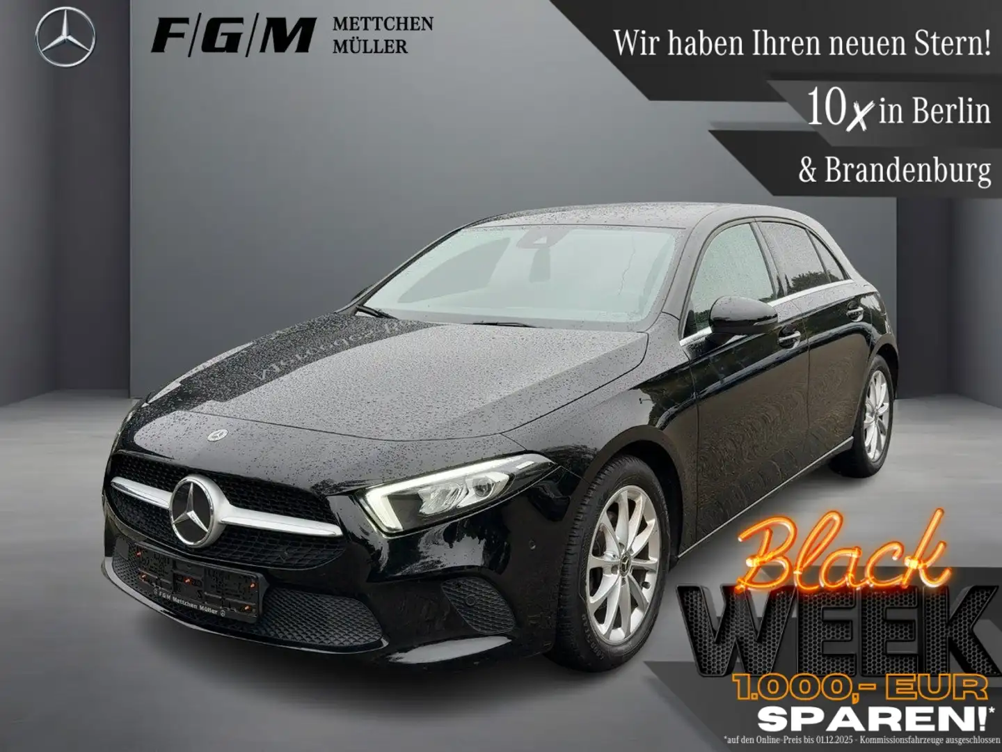 Mercedes-Benz A 180 Progressiv Sitzhz|Kam|Keyless|LED|LMF|Navi Noir - 1