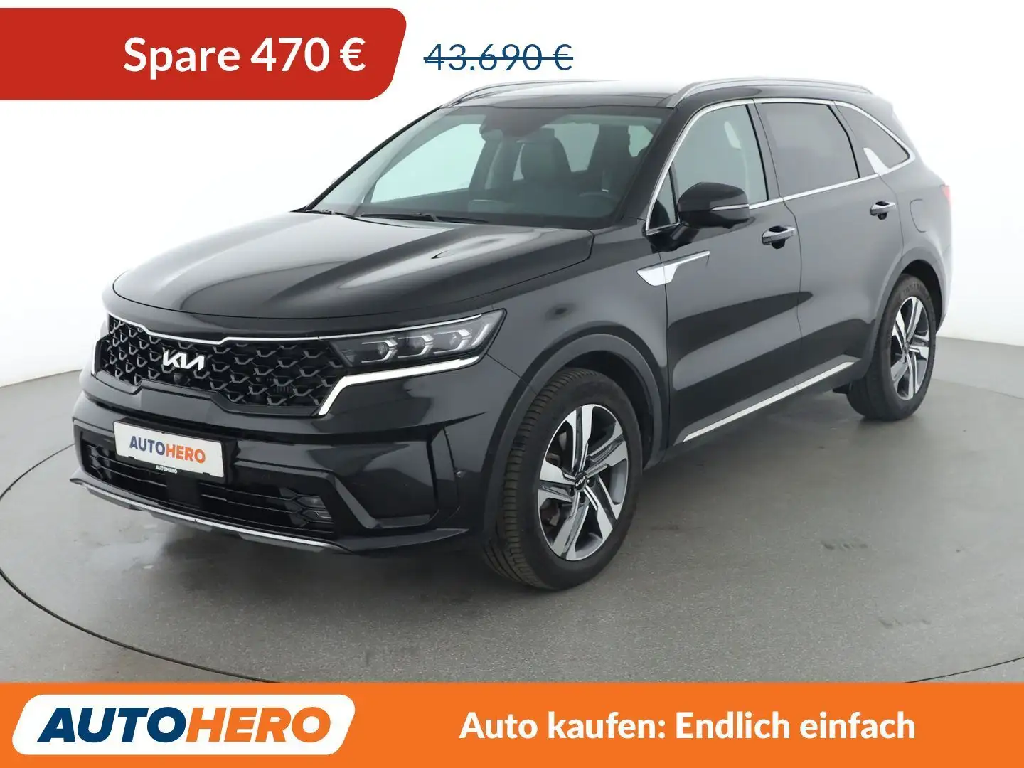 Kia Sorento 1.6 TGDI Hybrid Platinum 4WD Aut.*NAVI*LED*360CAM* Schwarz - 1