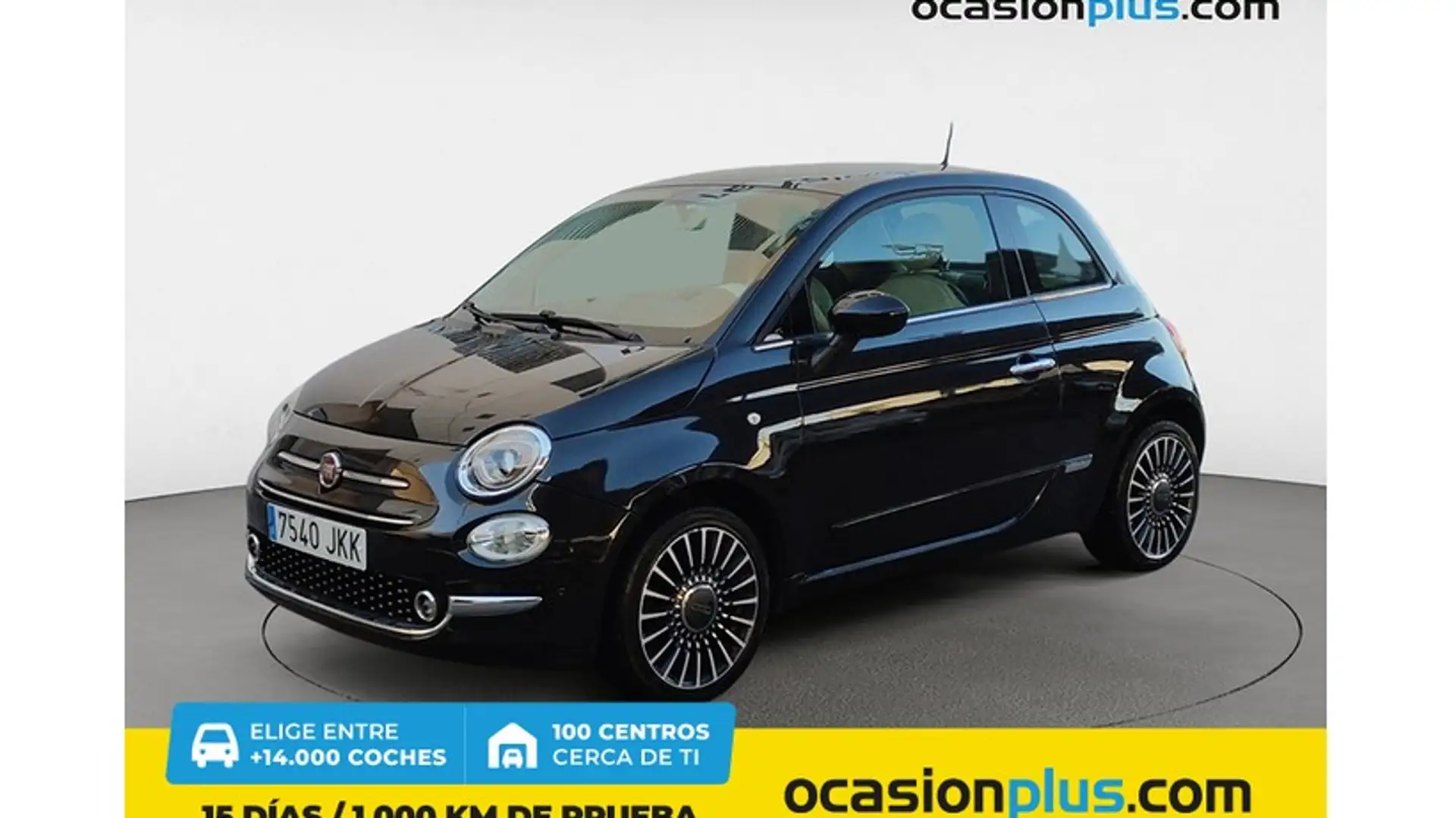 Fiat 500 1.2 Lounge Noir - 1