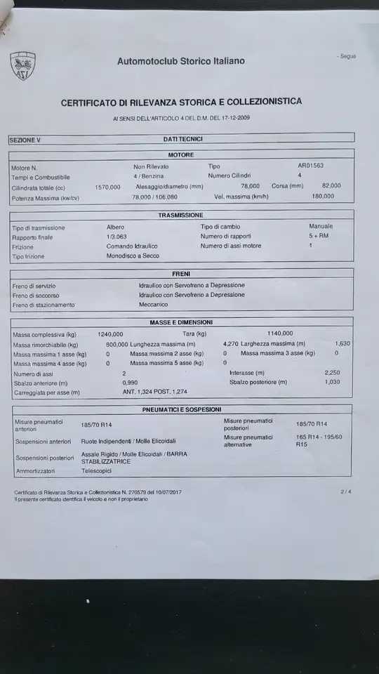 Alfa Romeo Spider 1.6 Iscriz. ASI con Cert. Ril. Storica, foto 10