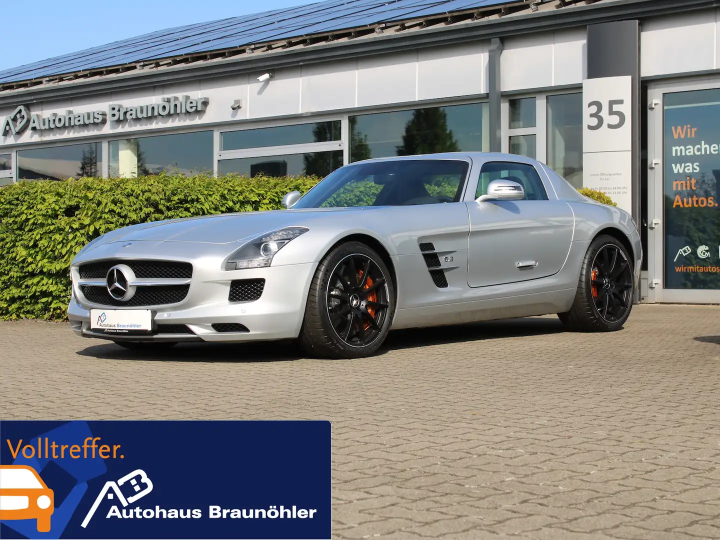 Mercedes-Benz SLS Coupe*1.Hand*Germany*Carbon*B&O*Memory* Zilver - 1