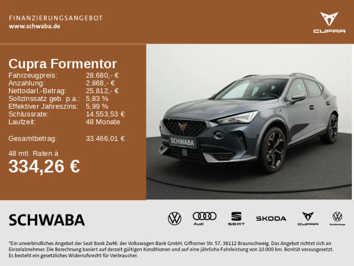 CUPRA Formentor VZ 2.0 TSI DSG *LED*AHK*ACC*R-KAM*19" Grau - 1