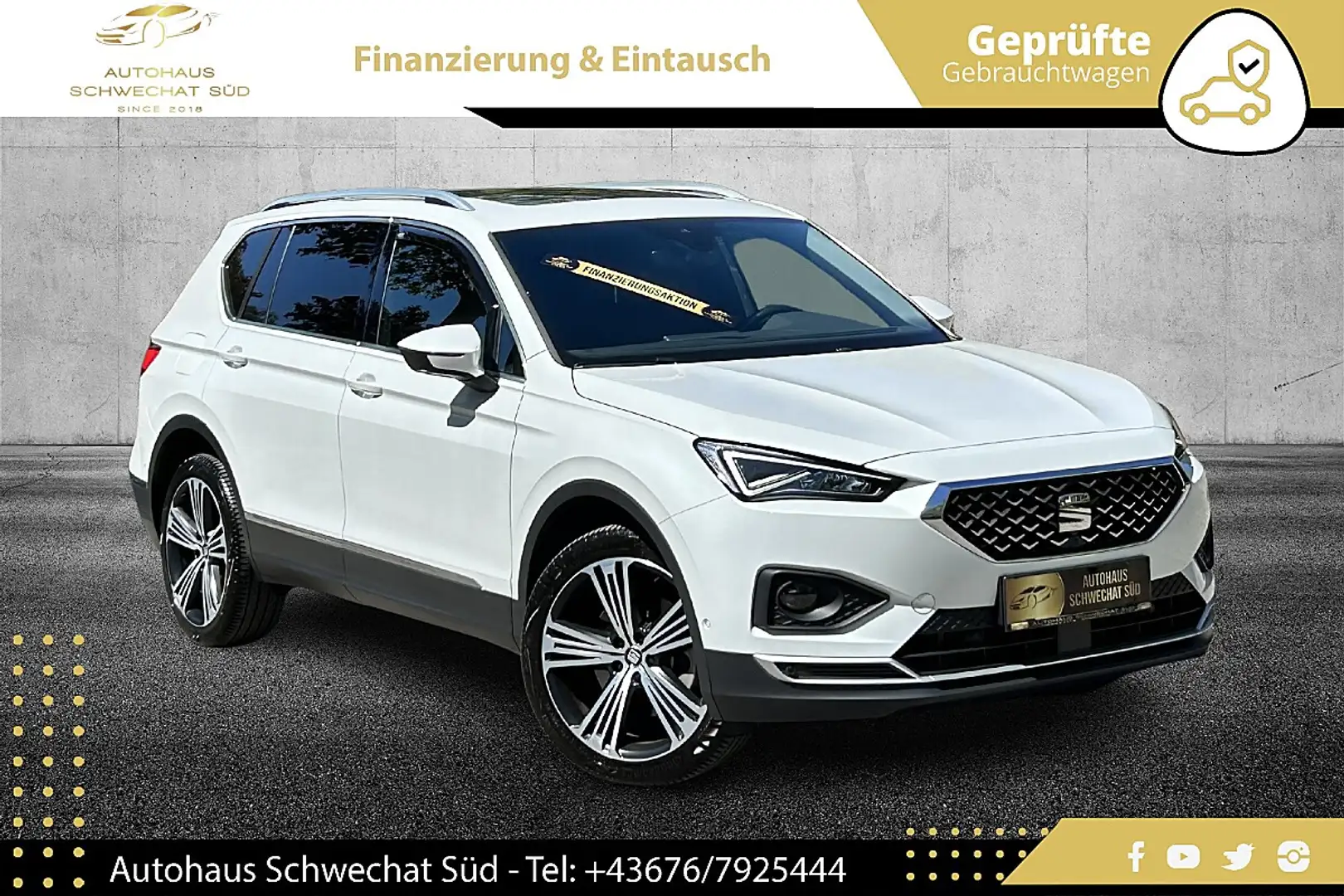 SEAT Tarraco 2,0 TDI Xcellence DSG 4Drive // AHK // VOLLE HÜ... Weiß - 1