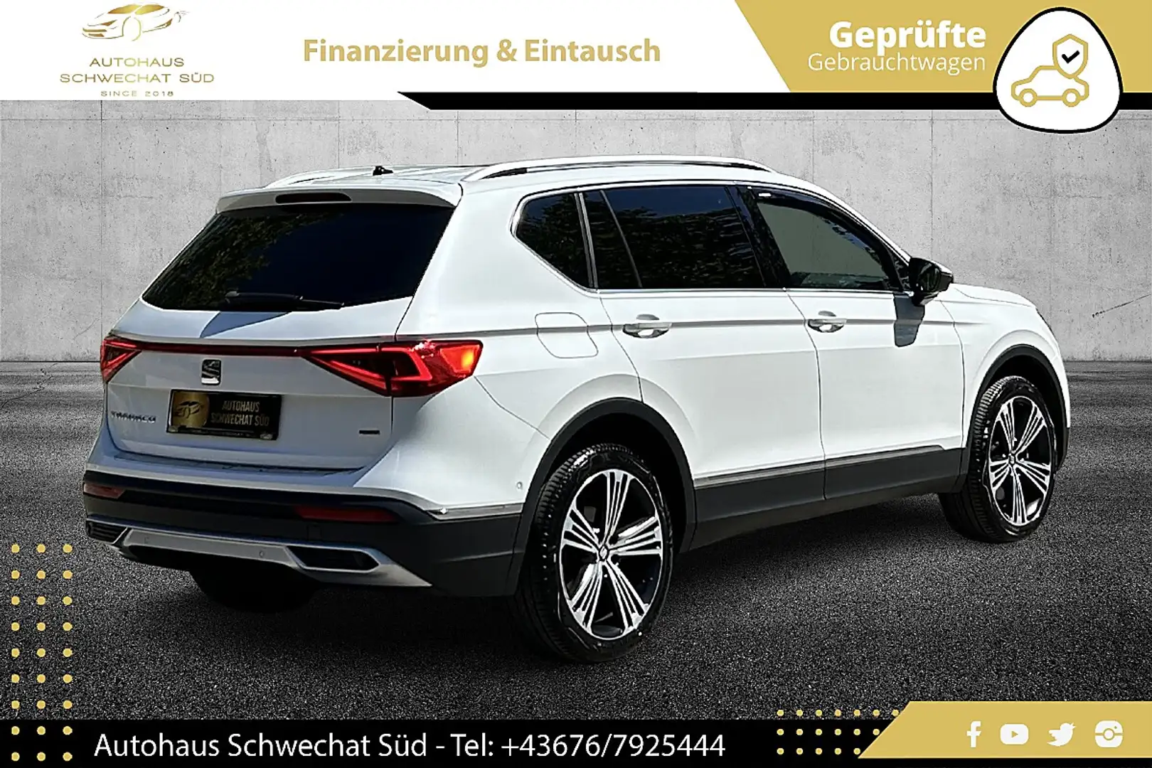 SEAT Tarraco 2,0 TDI Xcellence DSG 4Drive // AHK // VOLLE HÜ... Weiß - 2