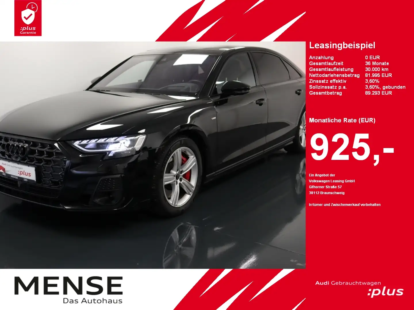 Audi A8 lang 60 TFSI e quattro S line |Matrix|Luft|LM Noir - 1