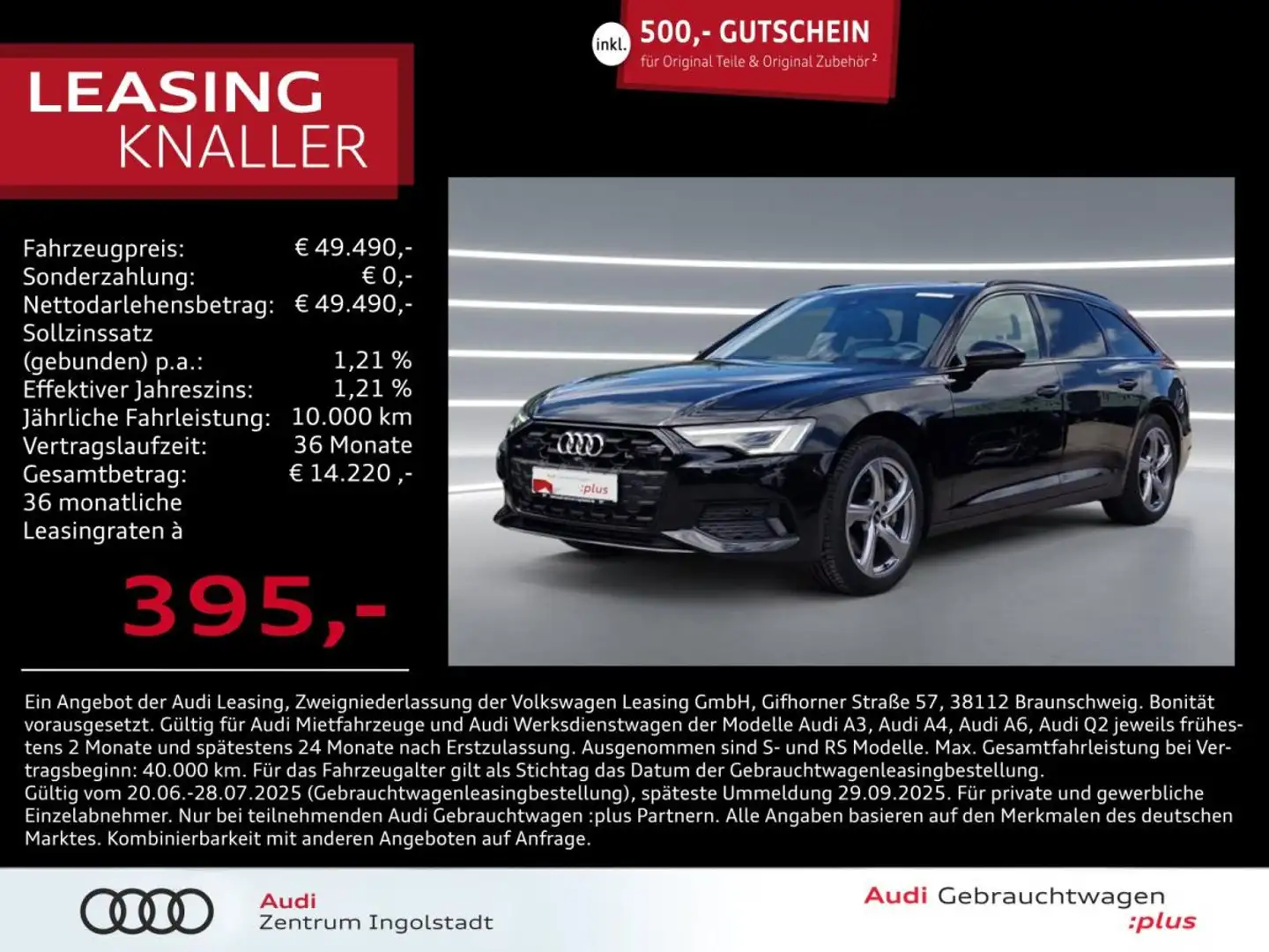 Audi A6 Avant 45 TFSI MATRIX Pano AHK HuD 19 advanced Schwarz - 1