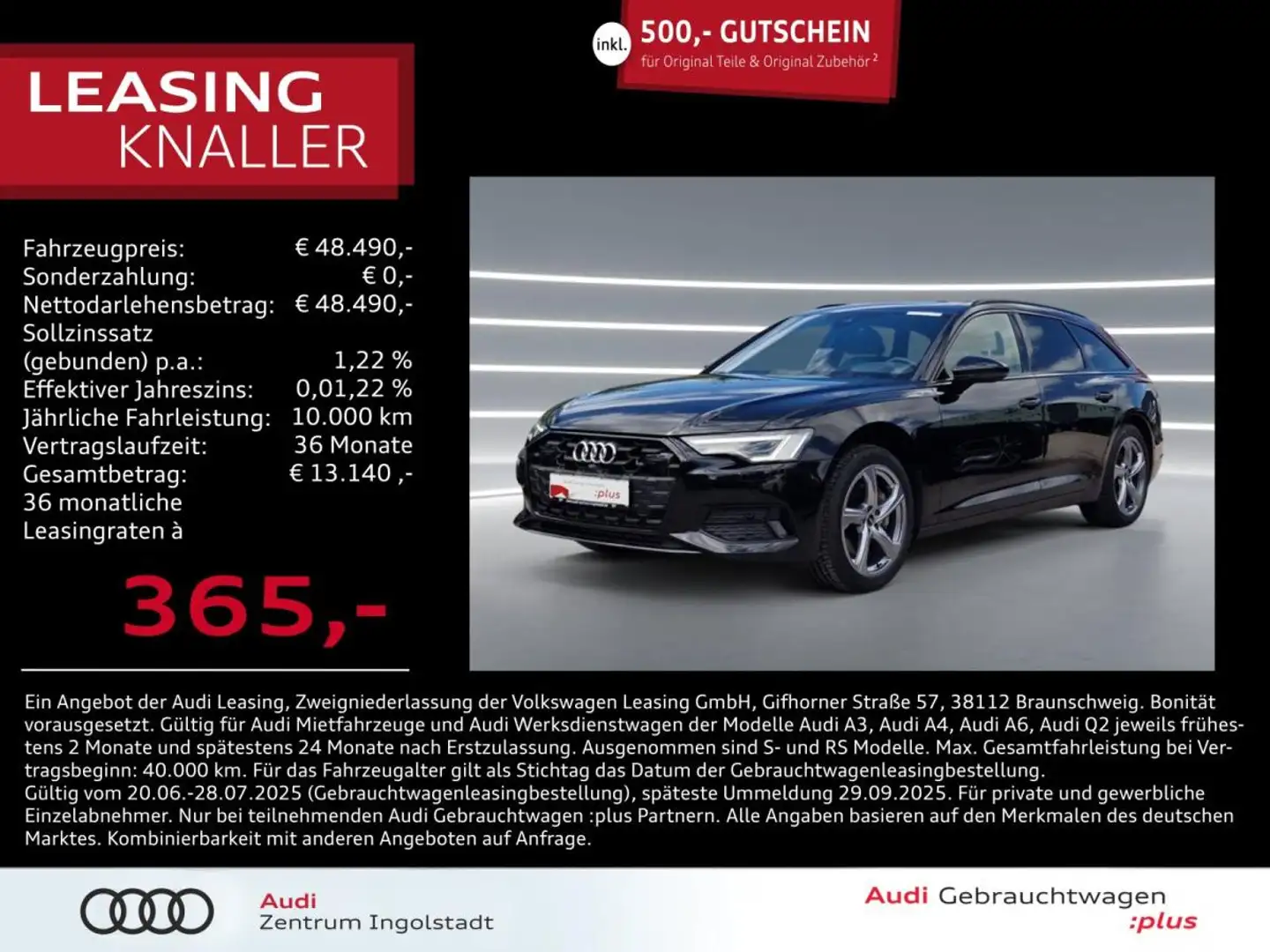 Audi A6 Avant 45 TFSI MATRIX Pano AHK HuD 19 advanced Schwarz - 1
