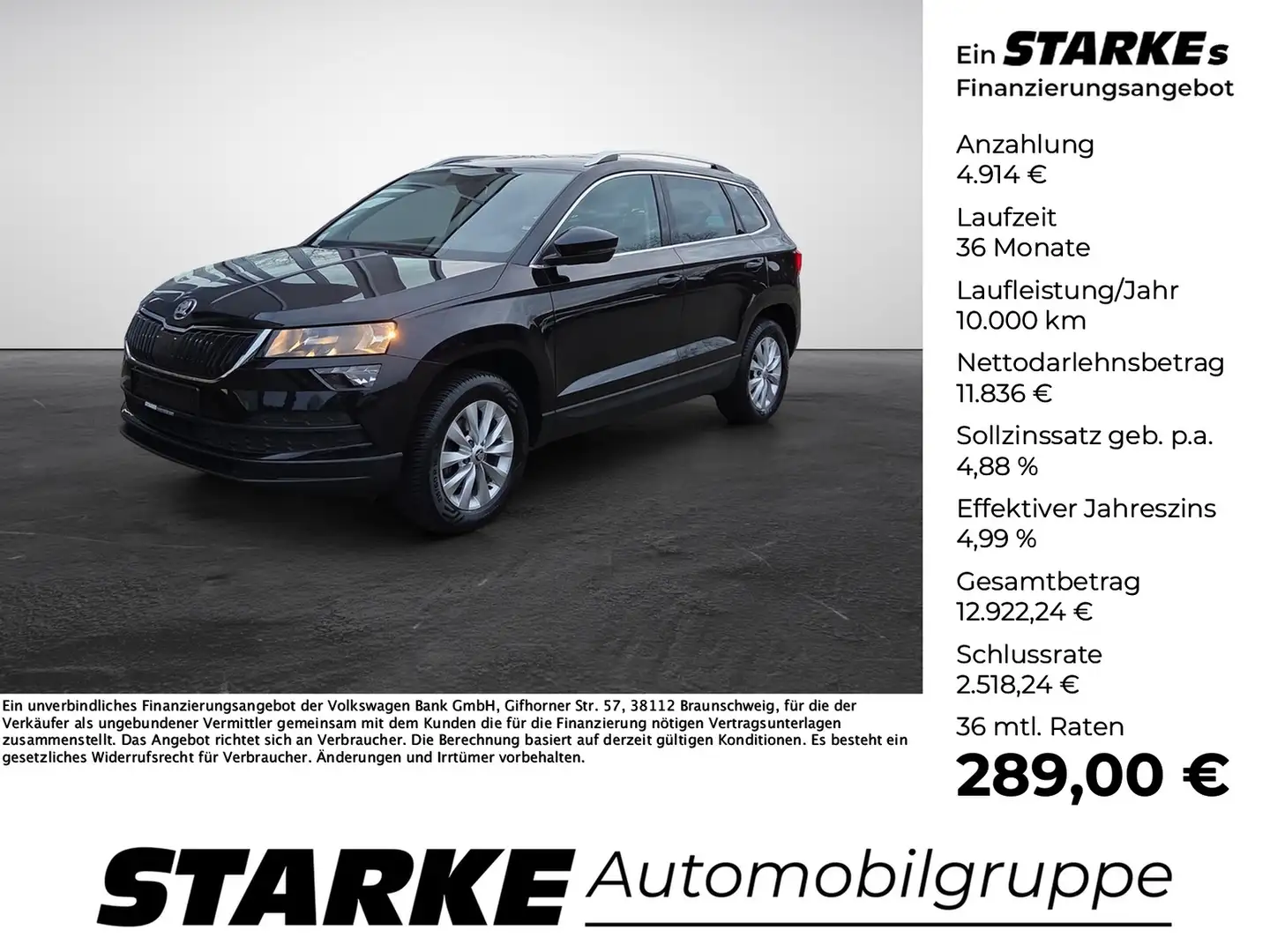 Skoda Karoq 1.0 TSI Ambition Klima Kamera DAB+ Sitzheizung Schwarz - 1