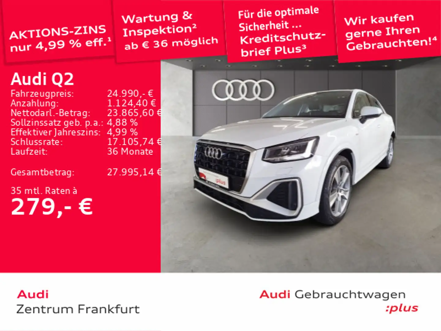 Audi Q2 30 TDI S tronic S line LED Navi DAB VC PDC Si Weiß - 1