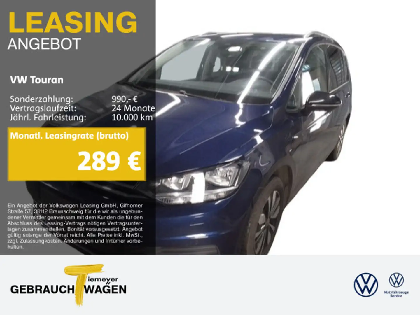 Volkswagen Touran 2.0 TDI GOAL 7SITZE NAVI ASSIST Blau - 1