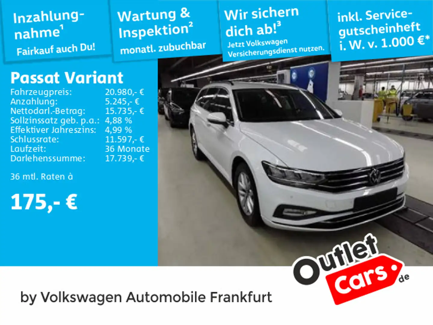 Volkswagen Passat Variant 1.5 TSI DSG Business Navi 16"Alu Weiß - 1