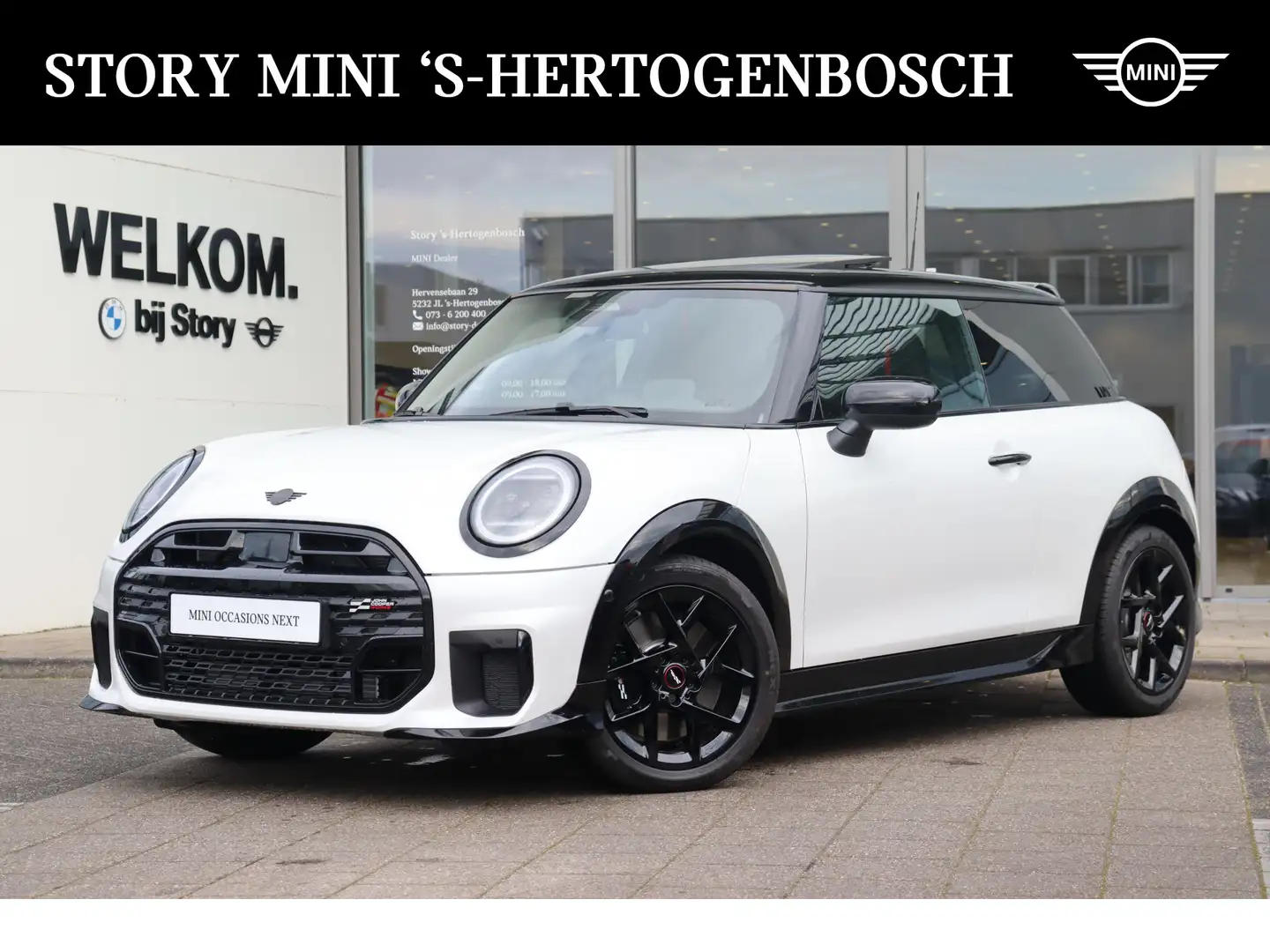 MINI Cooper C Hatchback Automaat / JCW / Pakket M / 17" John Coo Blanco - 1