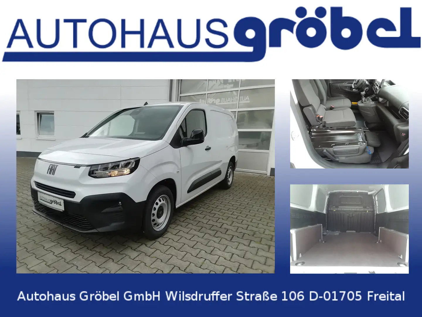 Fiat Doblo L2H1 Heavy Kawa 1.5 BlueHDi 3-SITZE Weiß - 1