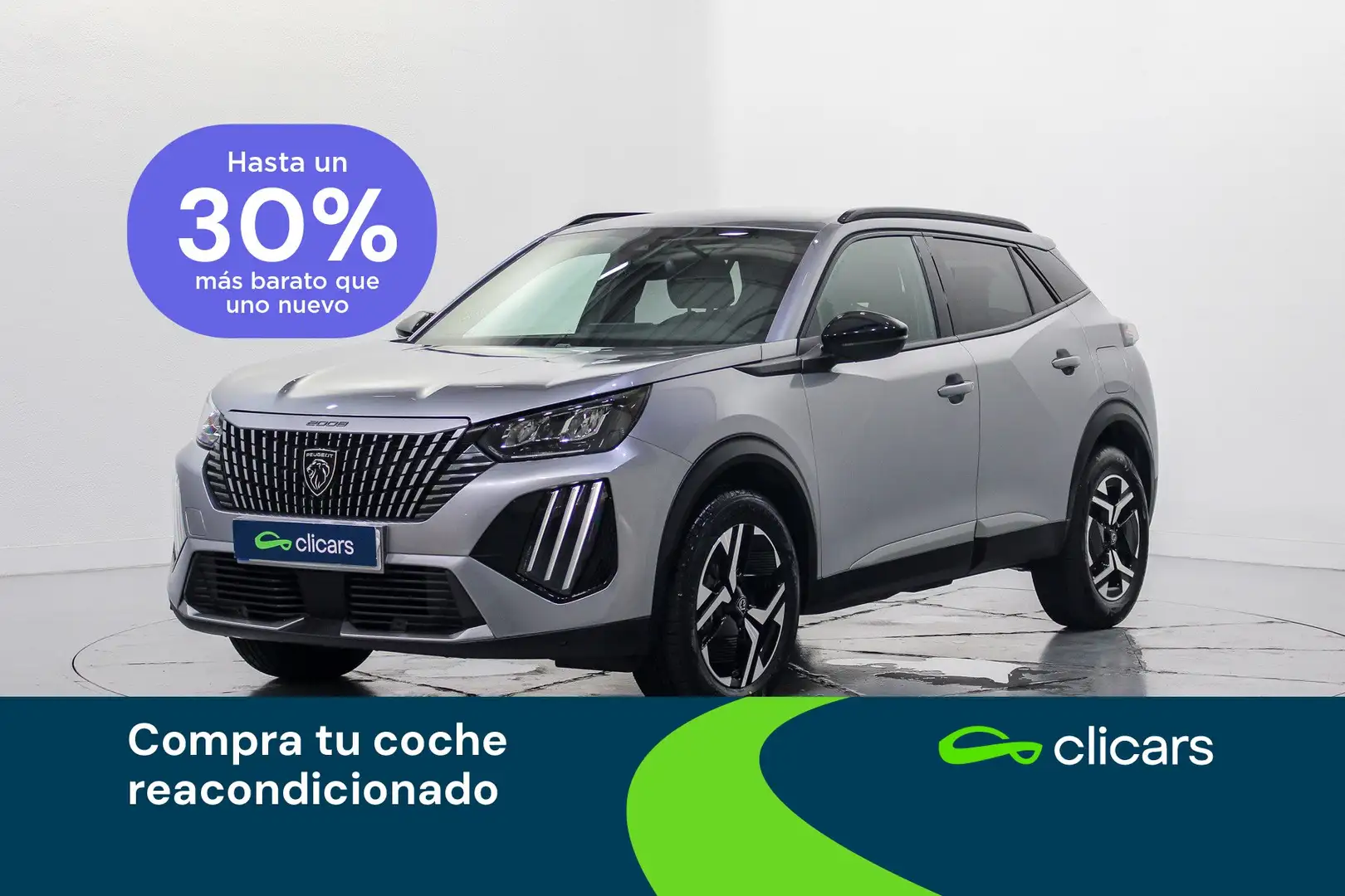 Peugeot 2008 Hybrid 136 Allure eDCS6 Argent - 1