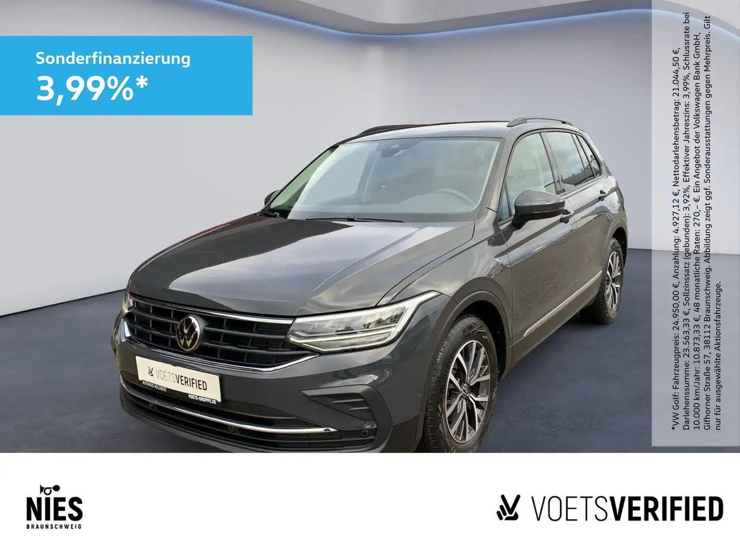 Volkswagen Tiguan Life 2.0 TDI DSG LED+PDC+SHZ Grau - 1